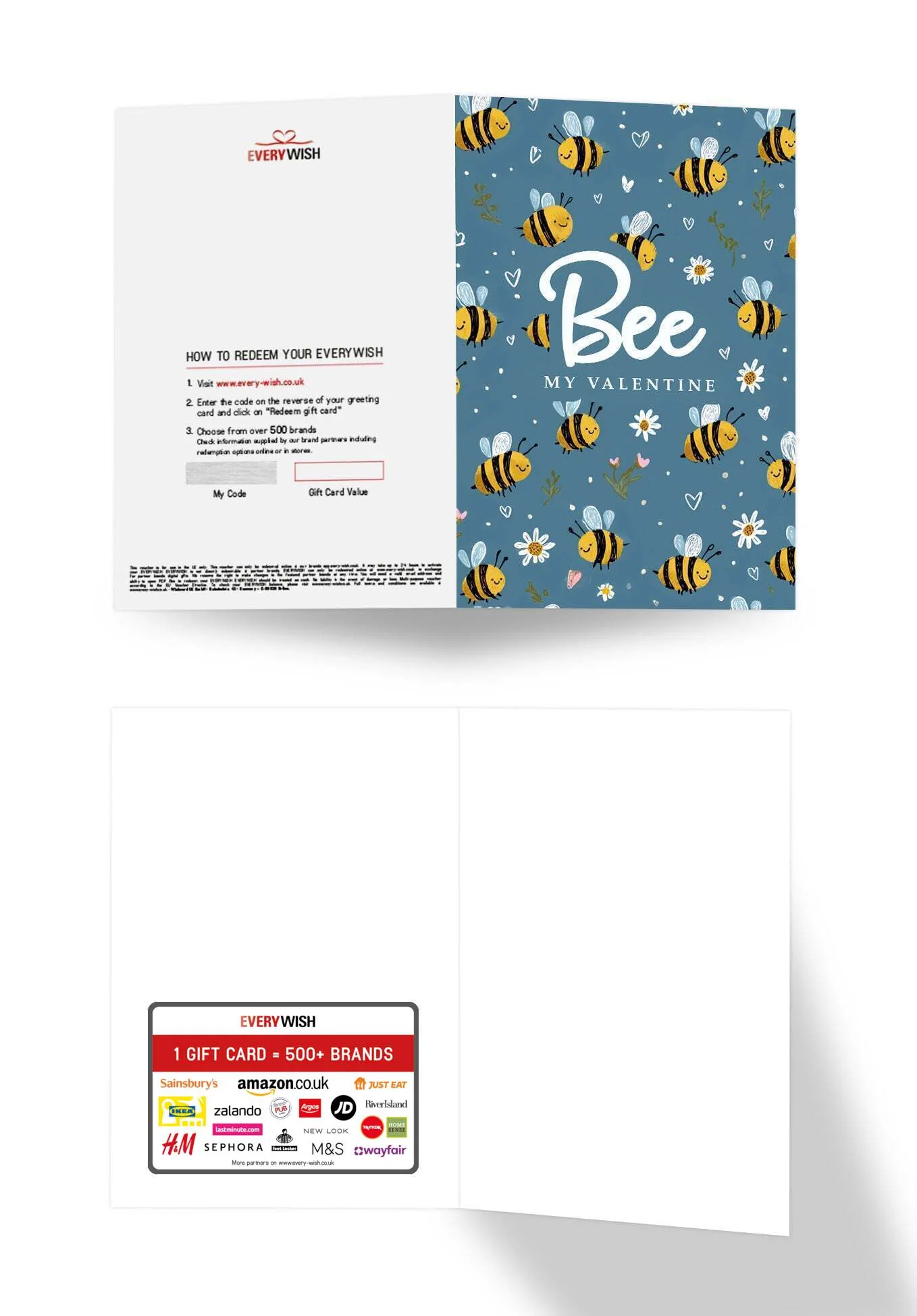 Bee my Valentine - Bee Pattern Blue PDF - Image 3