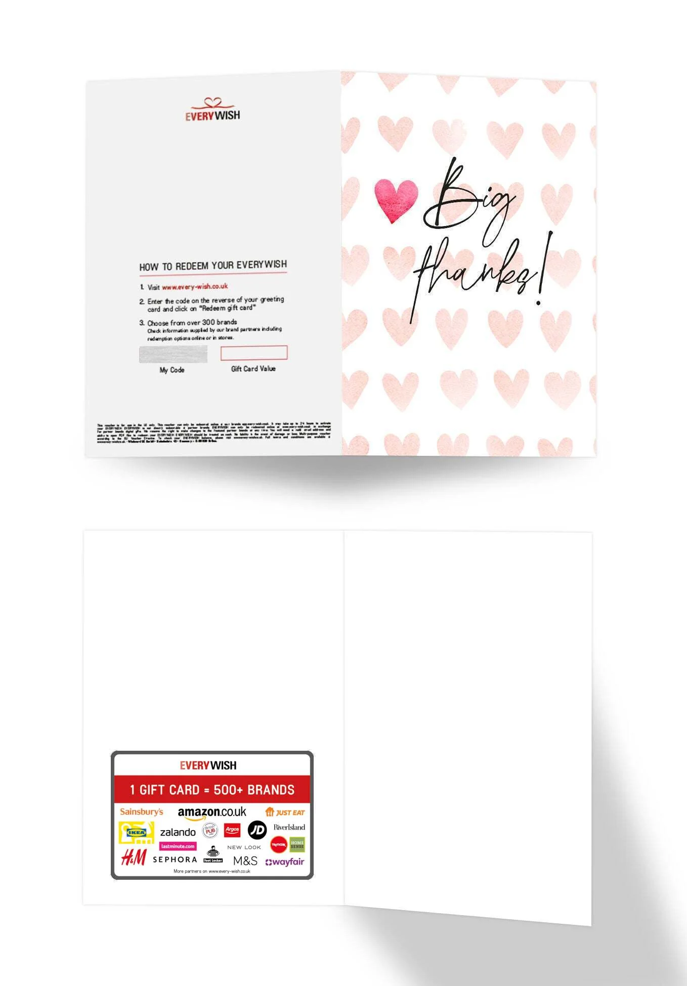 Big thanks - Hearts watercolour PDF - Image 3