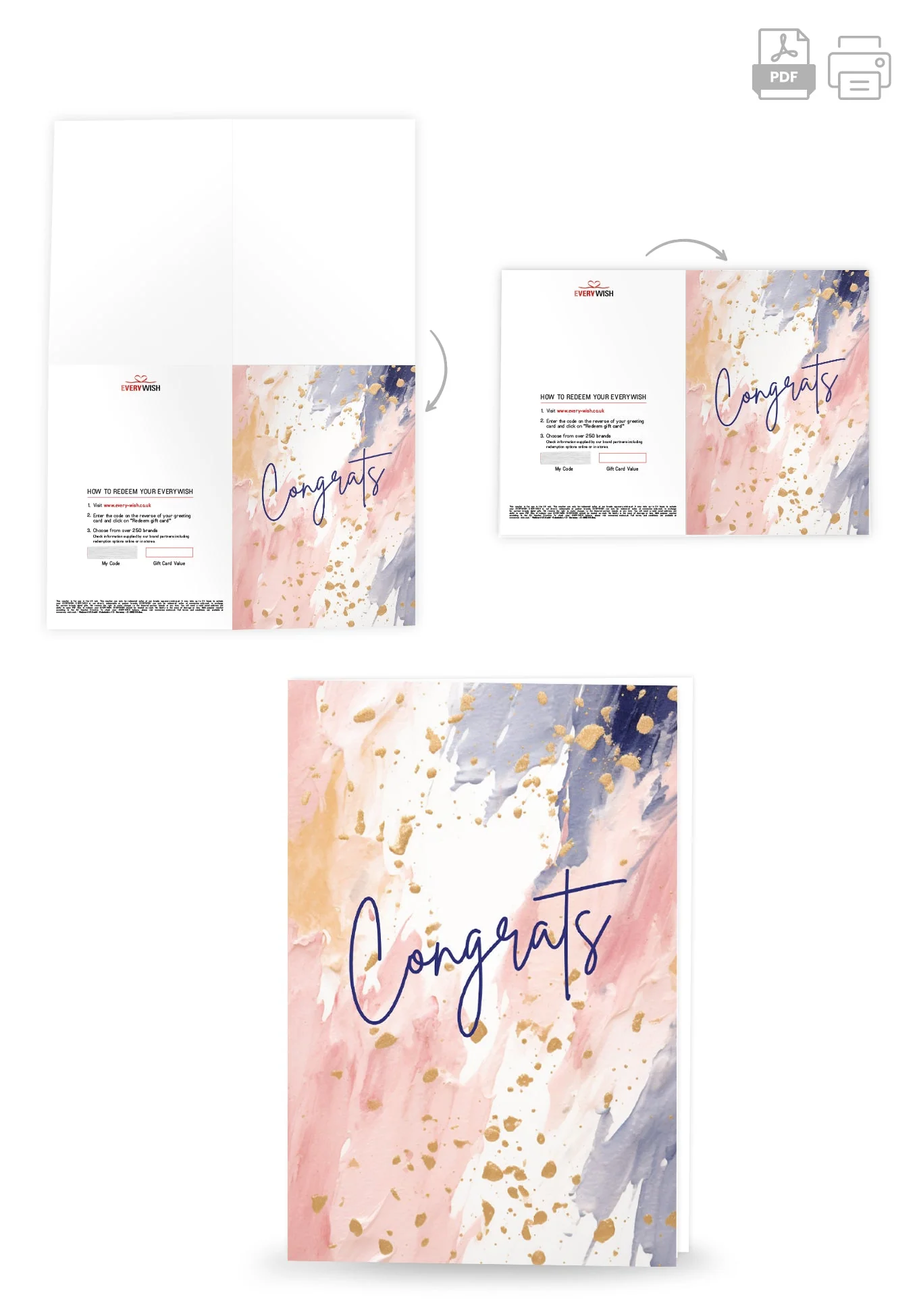 Congrats - Colourful watercolour PDF - Image 4