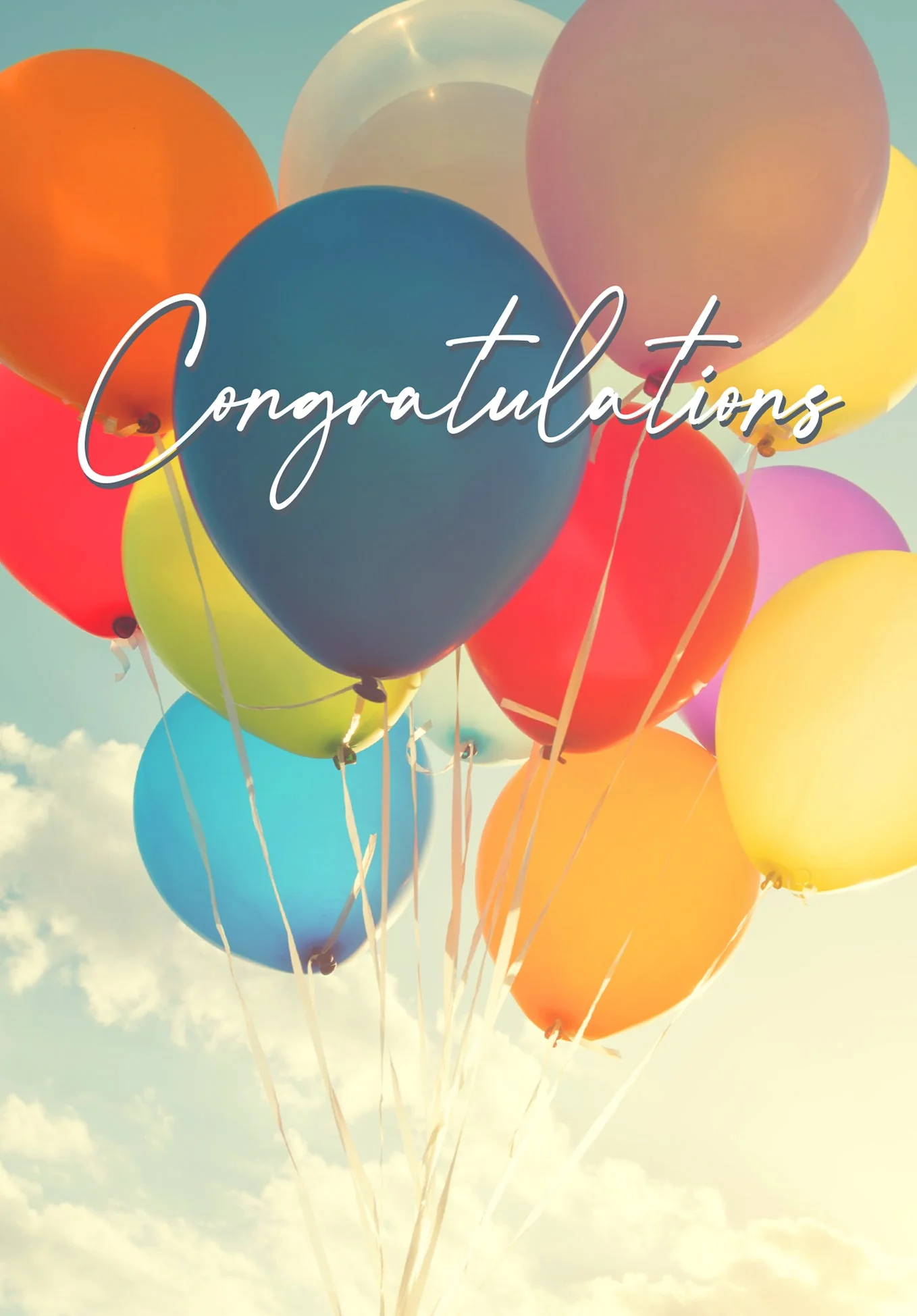 Congratulations - Colourful balloons PDF - Image 2