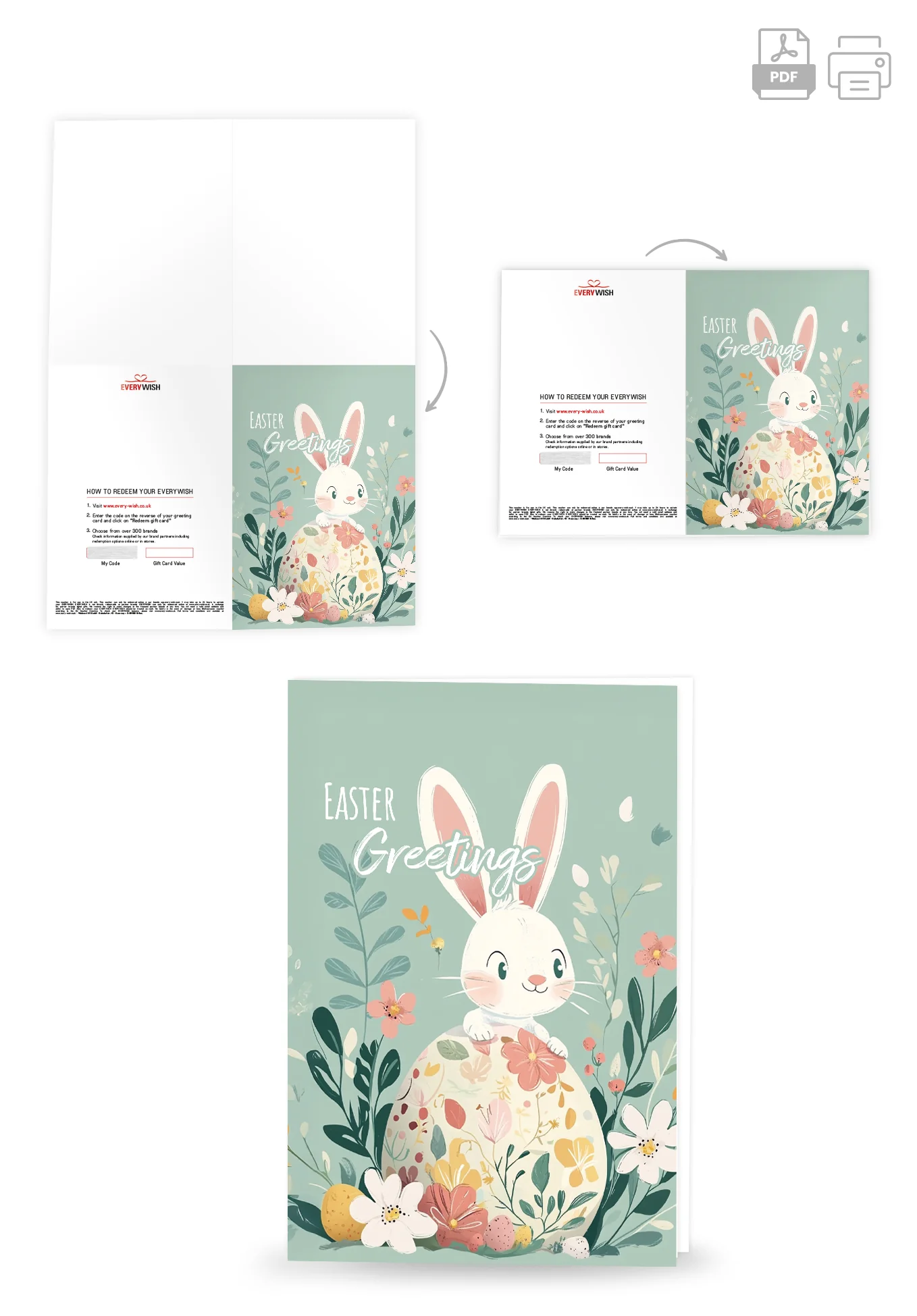 Easter Greetings - Bunny Turquoise - Image 4