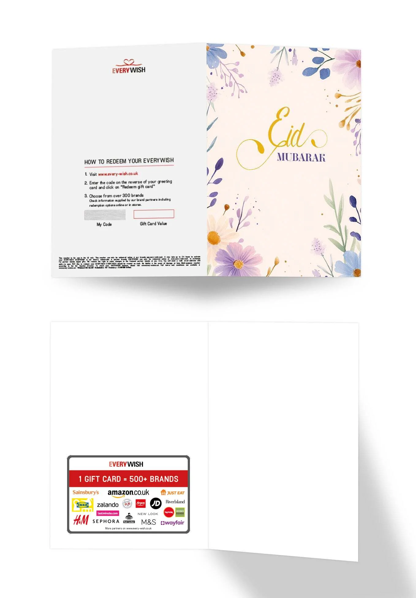 Eid Mubarak - Fleurs aquarelles Beige PDF - Image 3
