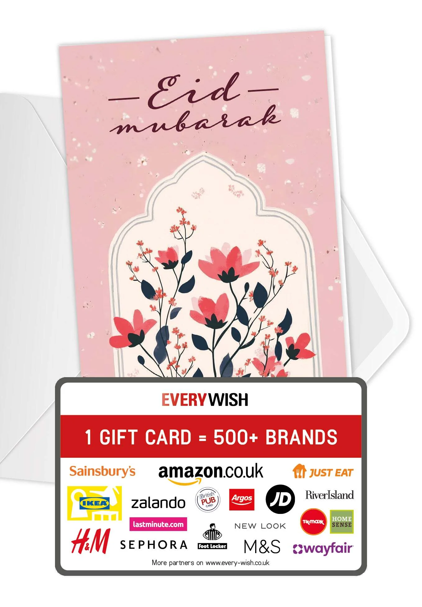 Eid Mubarak - Fleurs roses