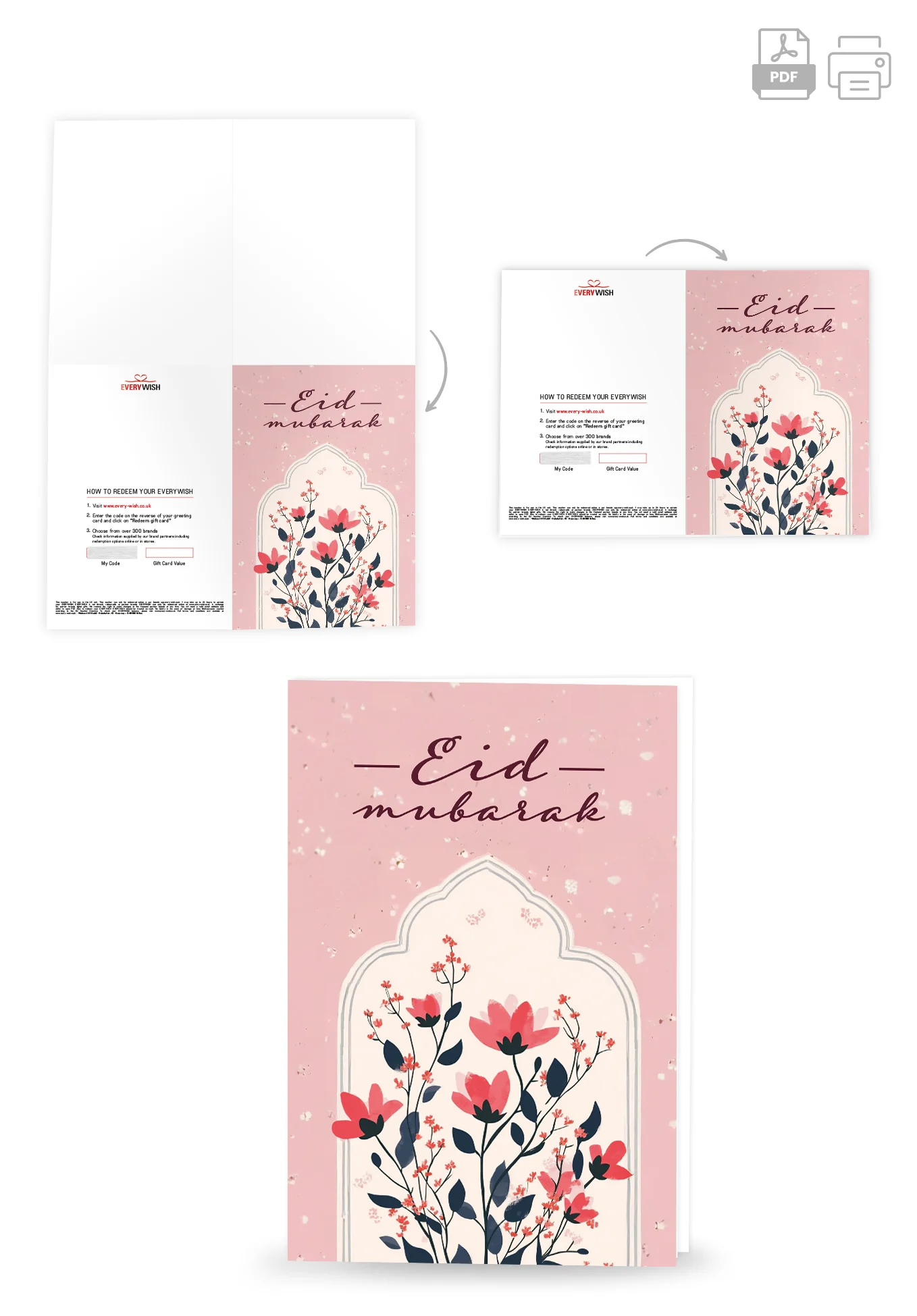 Eid Mubarak - Fleurs roses - Image 4
