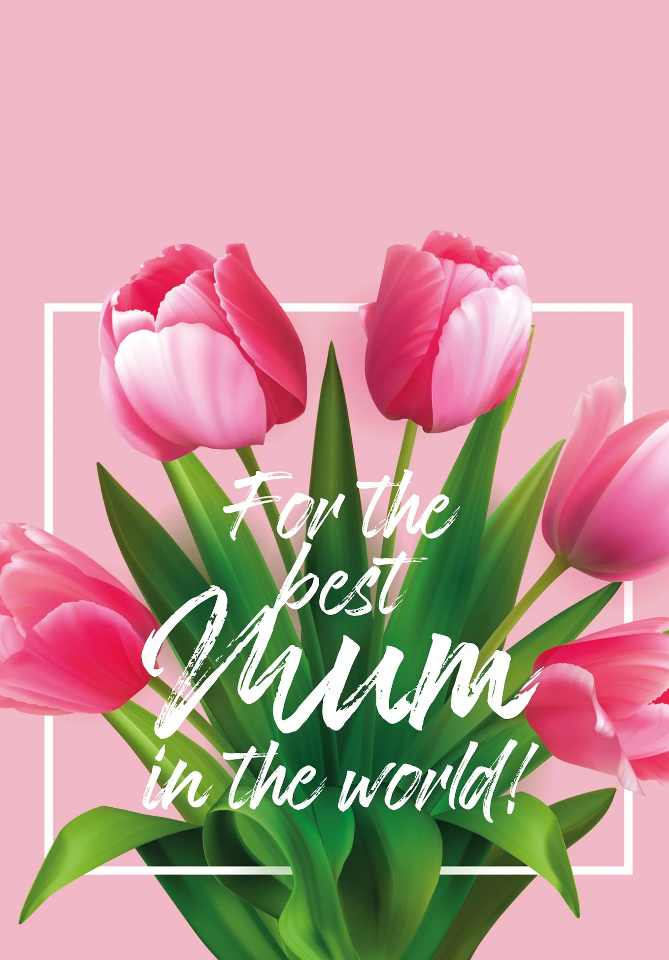 For the best Mum - Pink Tulips PDF - Image 2
