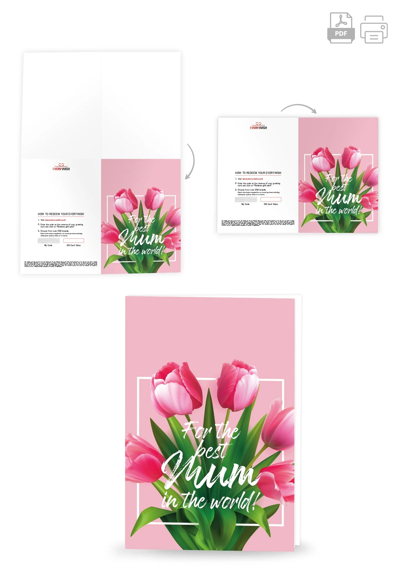 For the best Mum - Pink Tulips PDF - Image 4