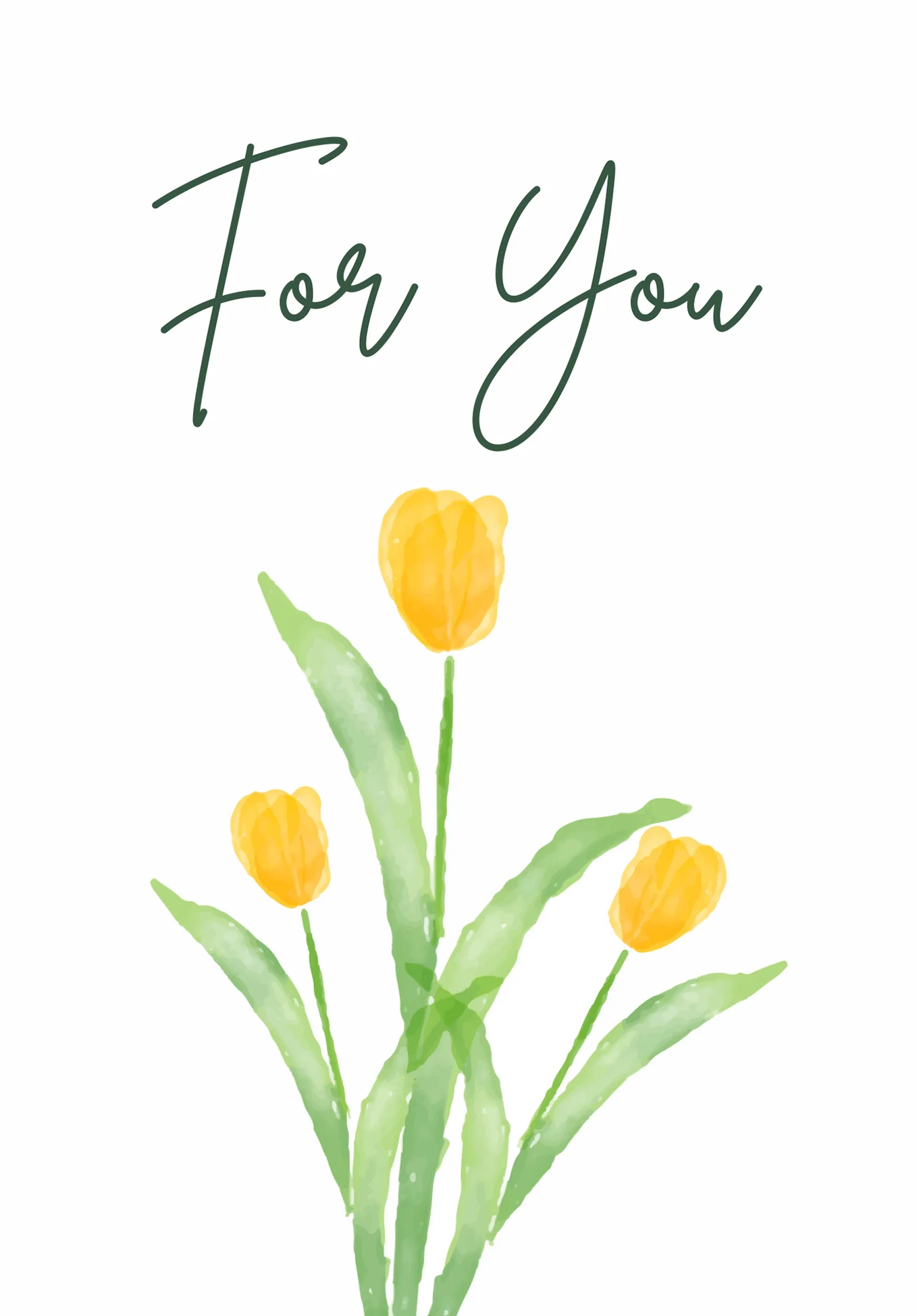 For you - Tulips watercolour PDF - Image 2
