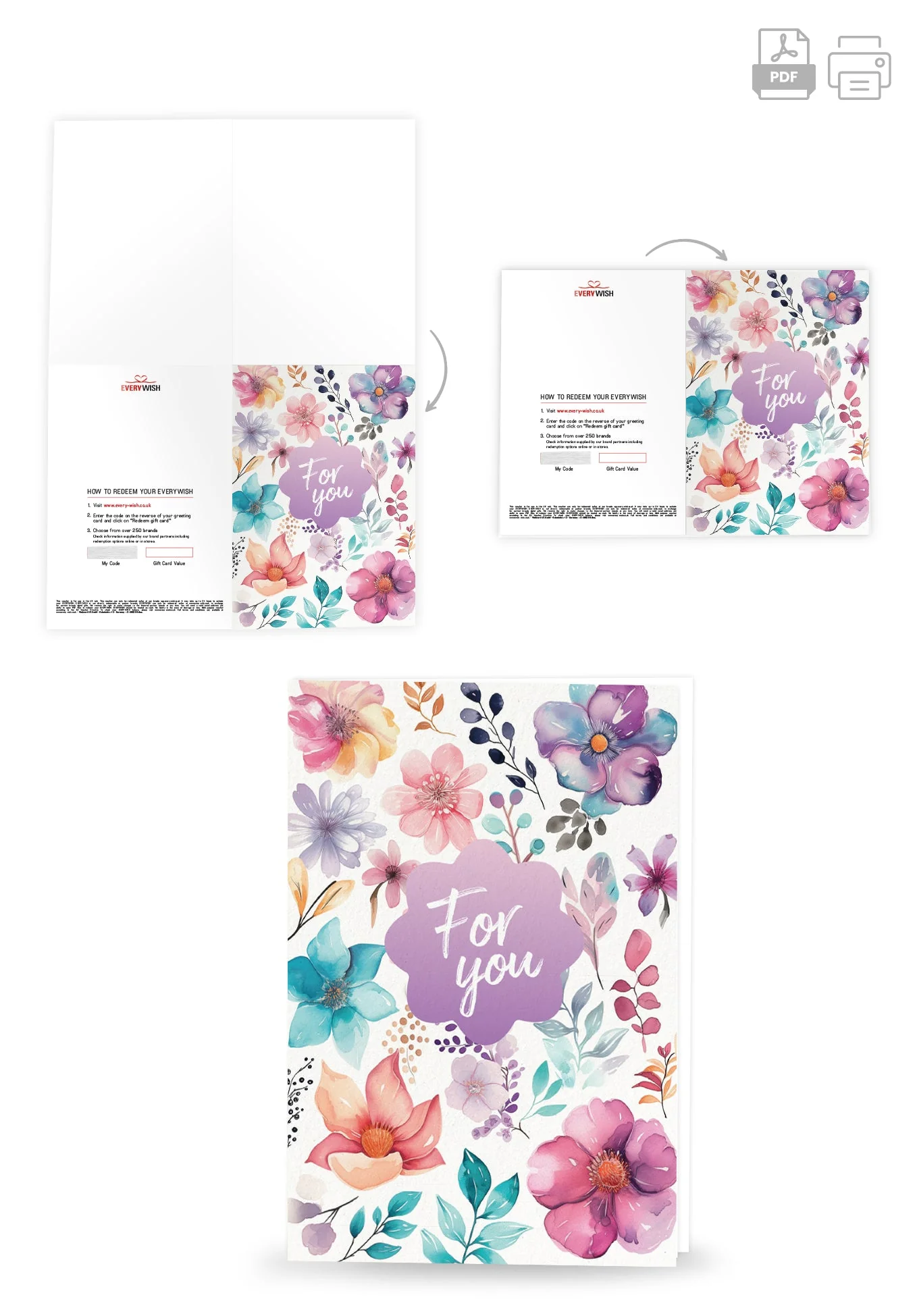 For you - Watercolour Flowers PDF - Image 4