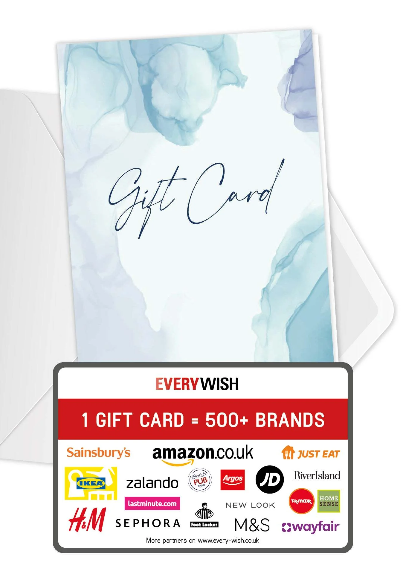 Gift Card - Watercolour Blue PDF