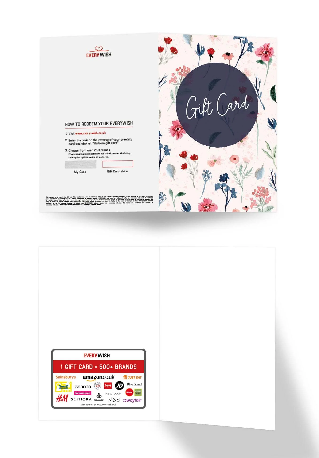 Gift Card - Watercolour Flowers PDF - Image 3