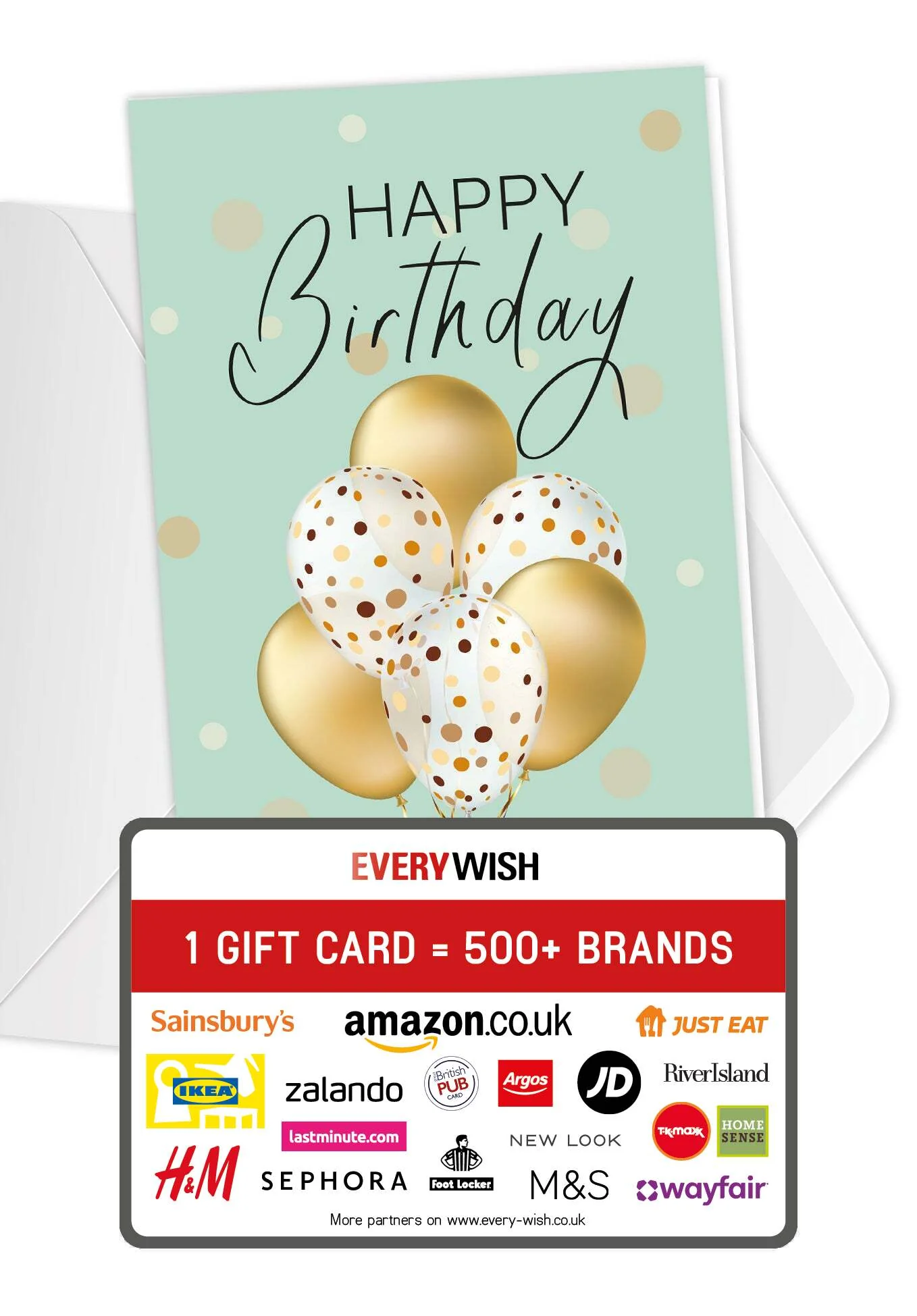 Happy Birthday - Balloons Gold PDF