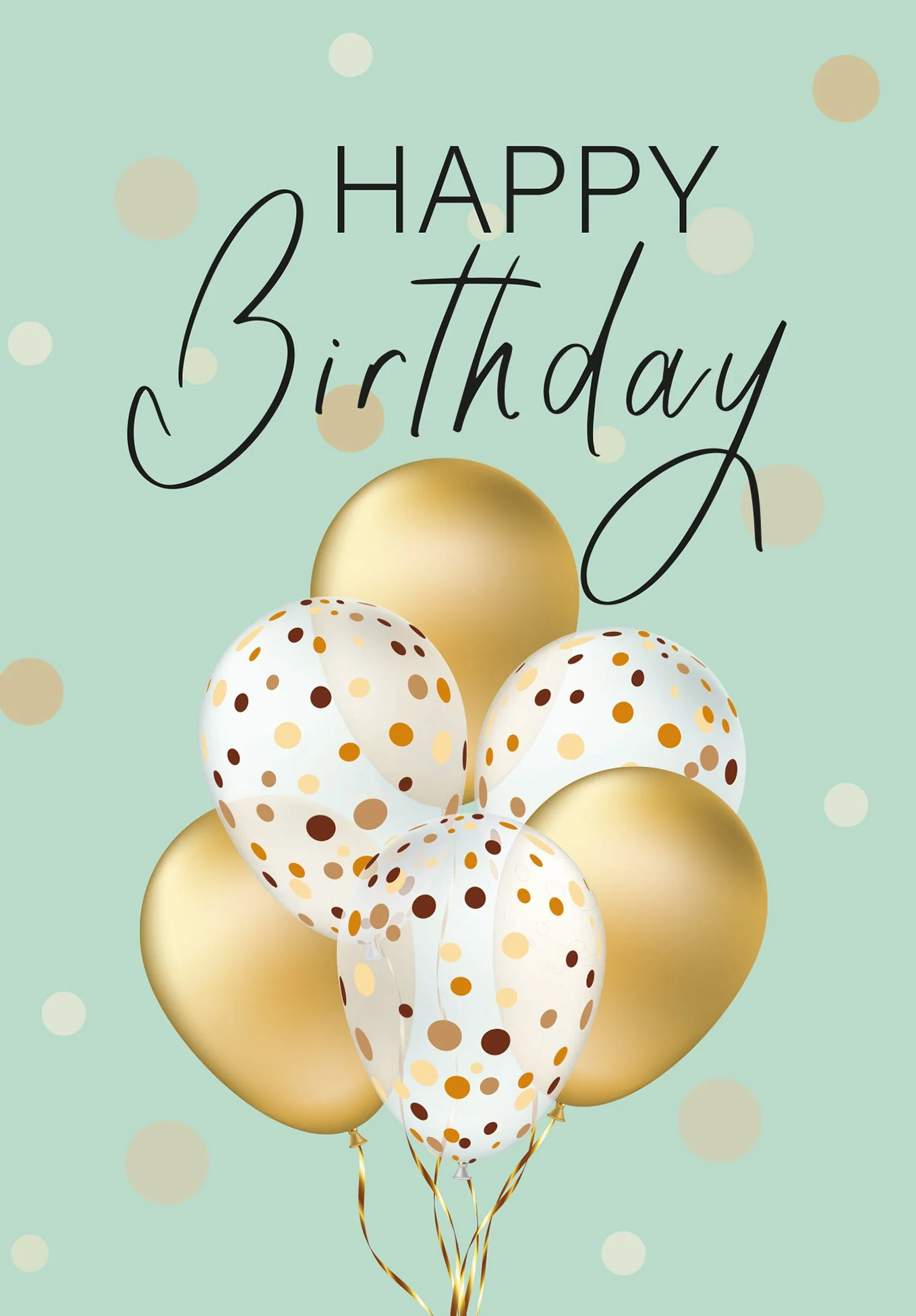 Happy Birthday - Balloons Gold PDF - Image 2
