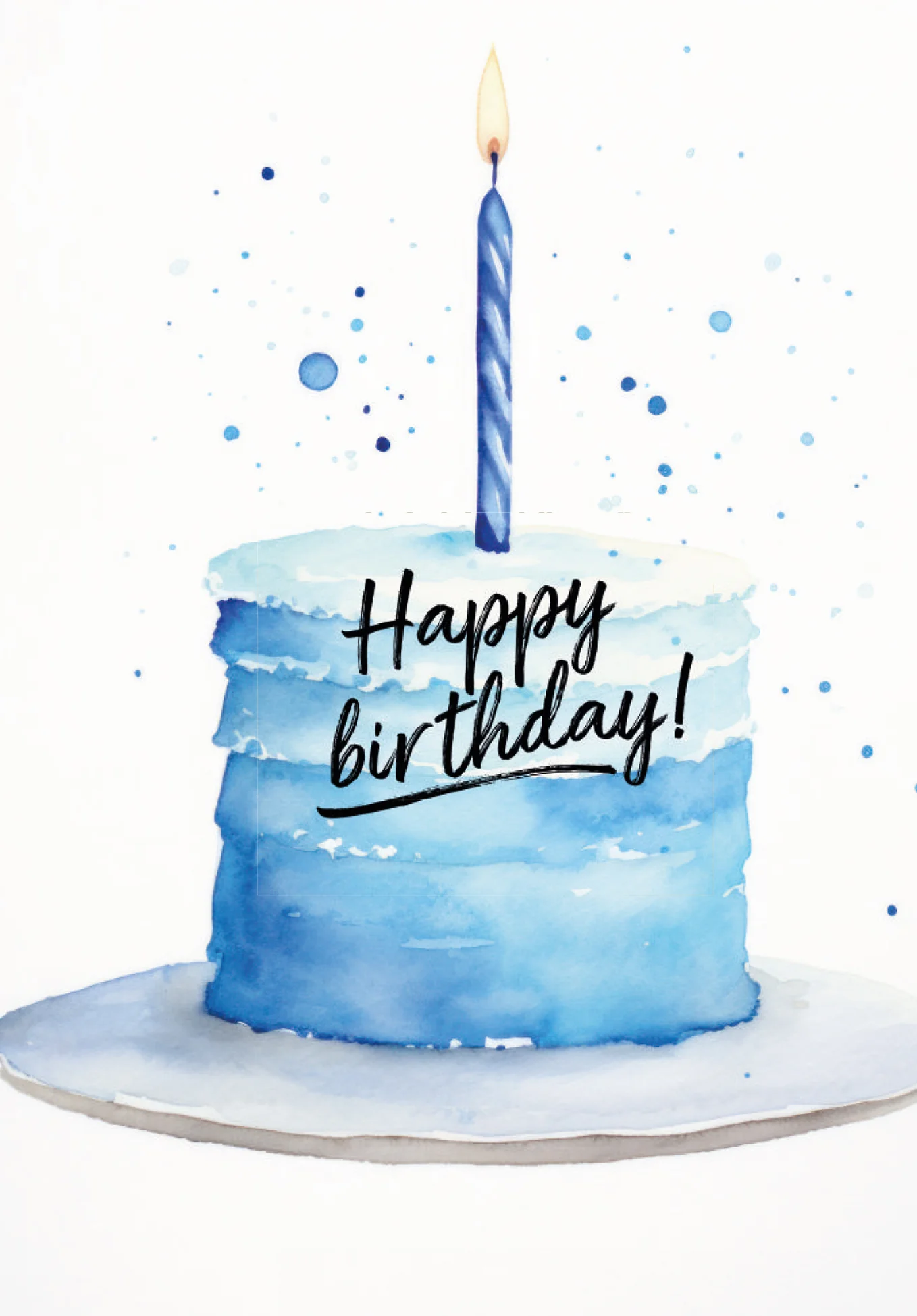 Happy Birthday - Blue cake - Image 2