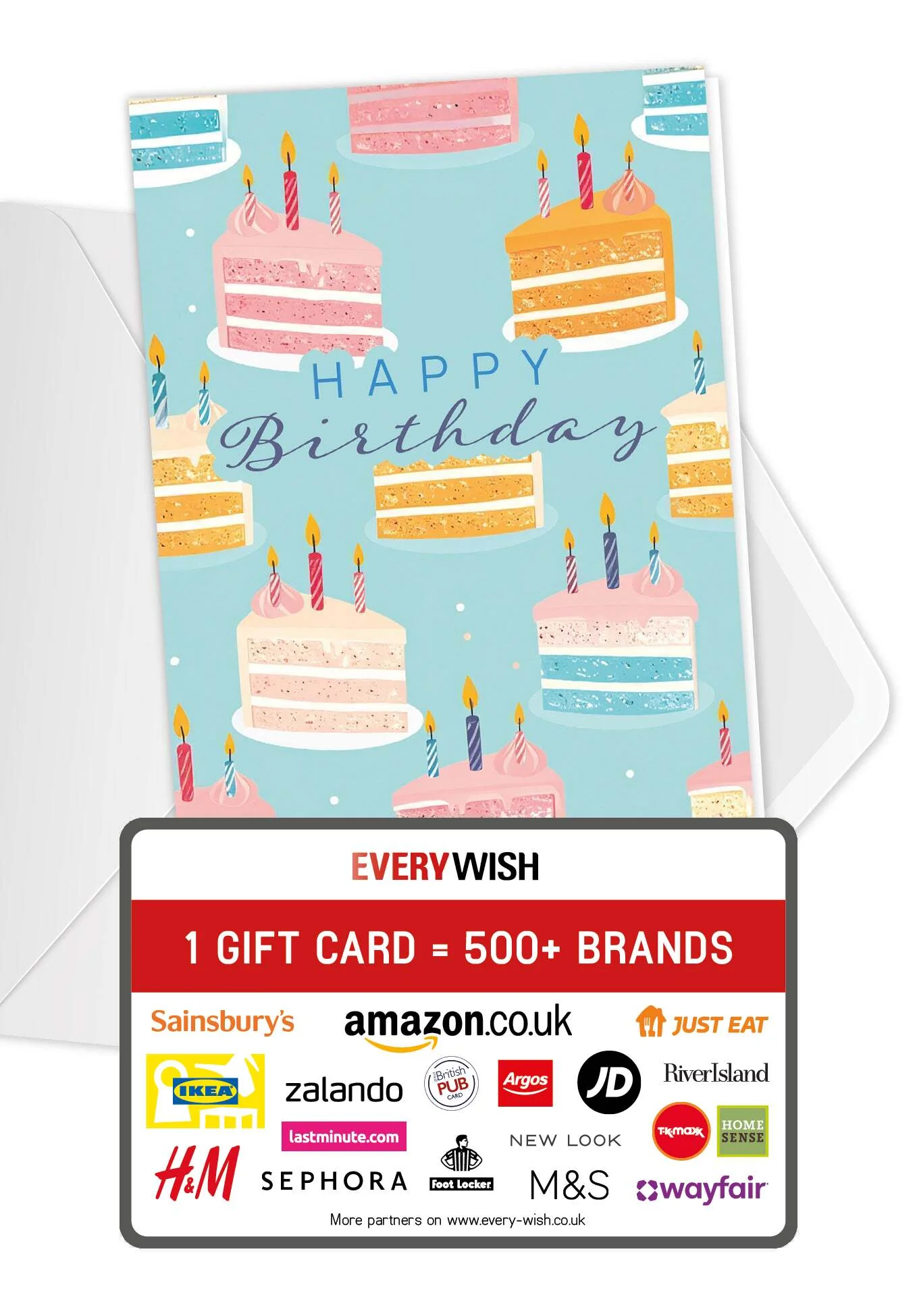 Happy Birthday - Cake Pattern Blue