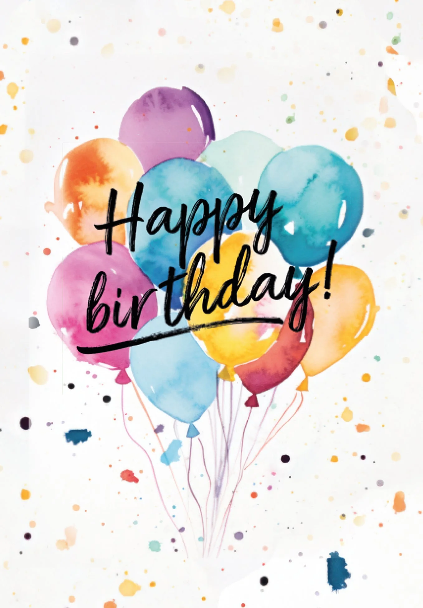 Happy Birthday - Colourful balloons PDF - Image 2