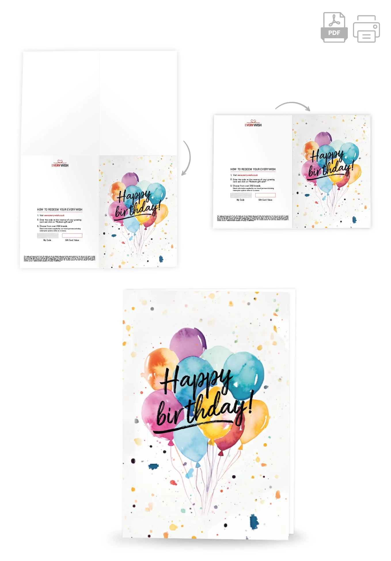 Happy Birthday - Colourful balloons PDF - Image 4
