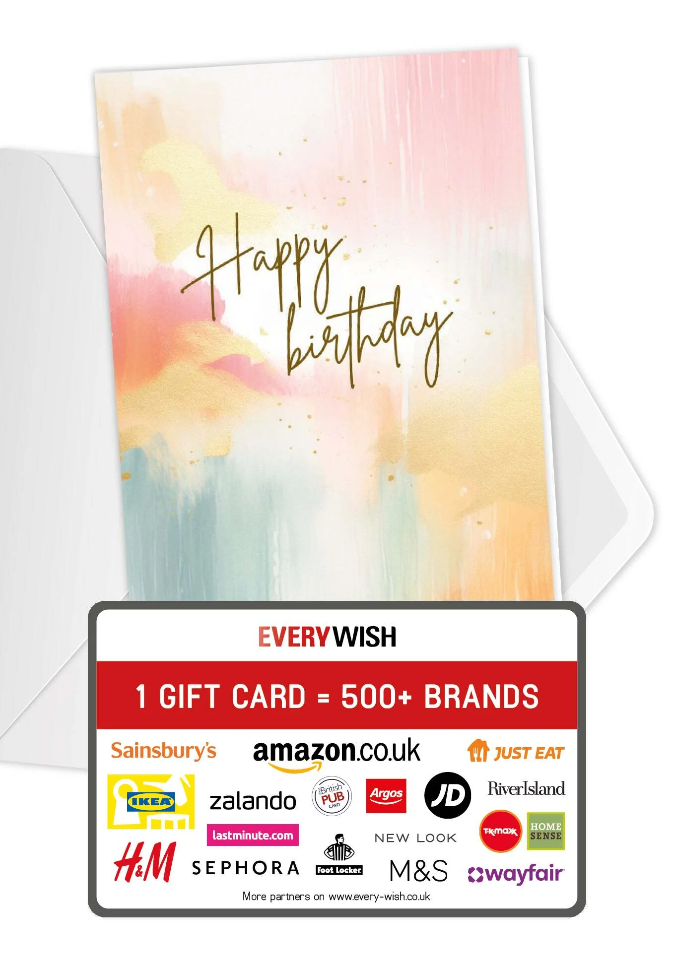 Happy Birthday - Colourful watercolour PDF