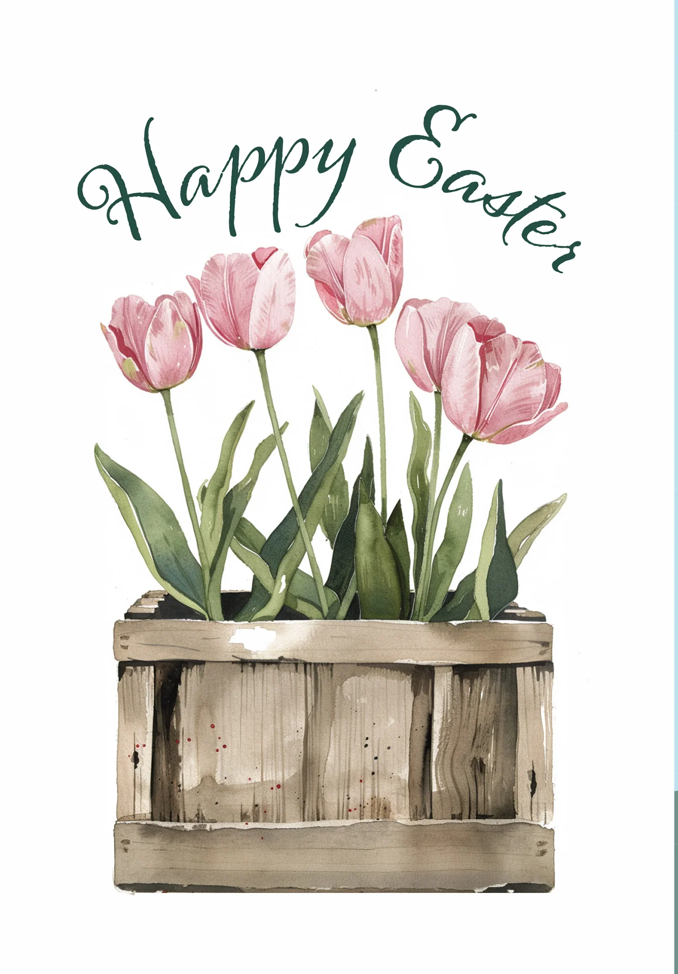 Happy Easter - Box of tulips - Image 2
