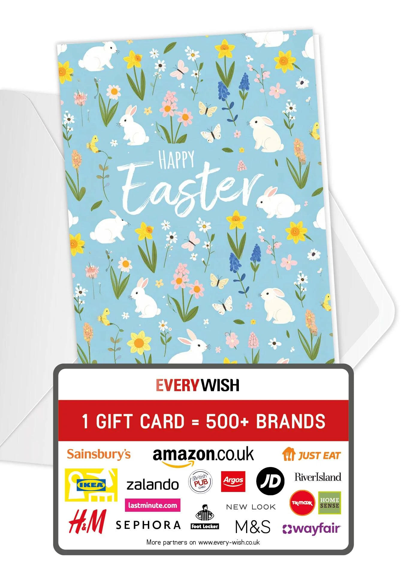 Happy Easter - Bunny Pattern Blue PDF