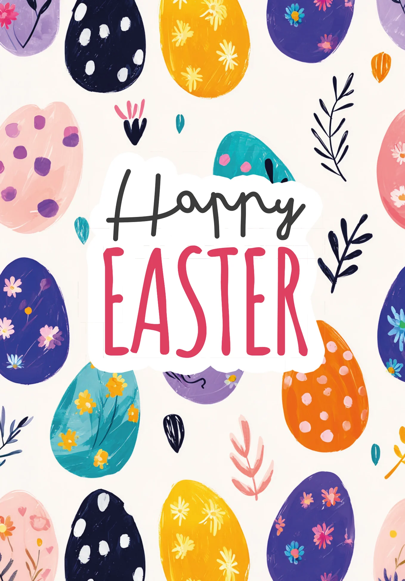 Happy Easter - Colourful easter egg pattern PDF - Image 2