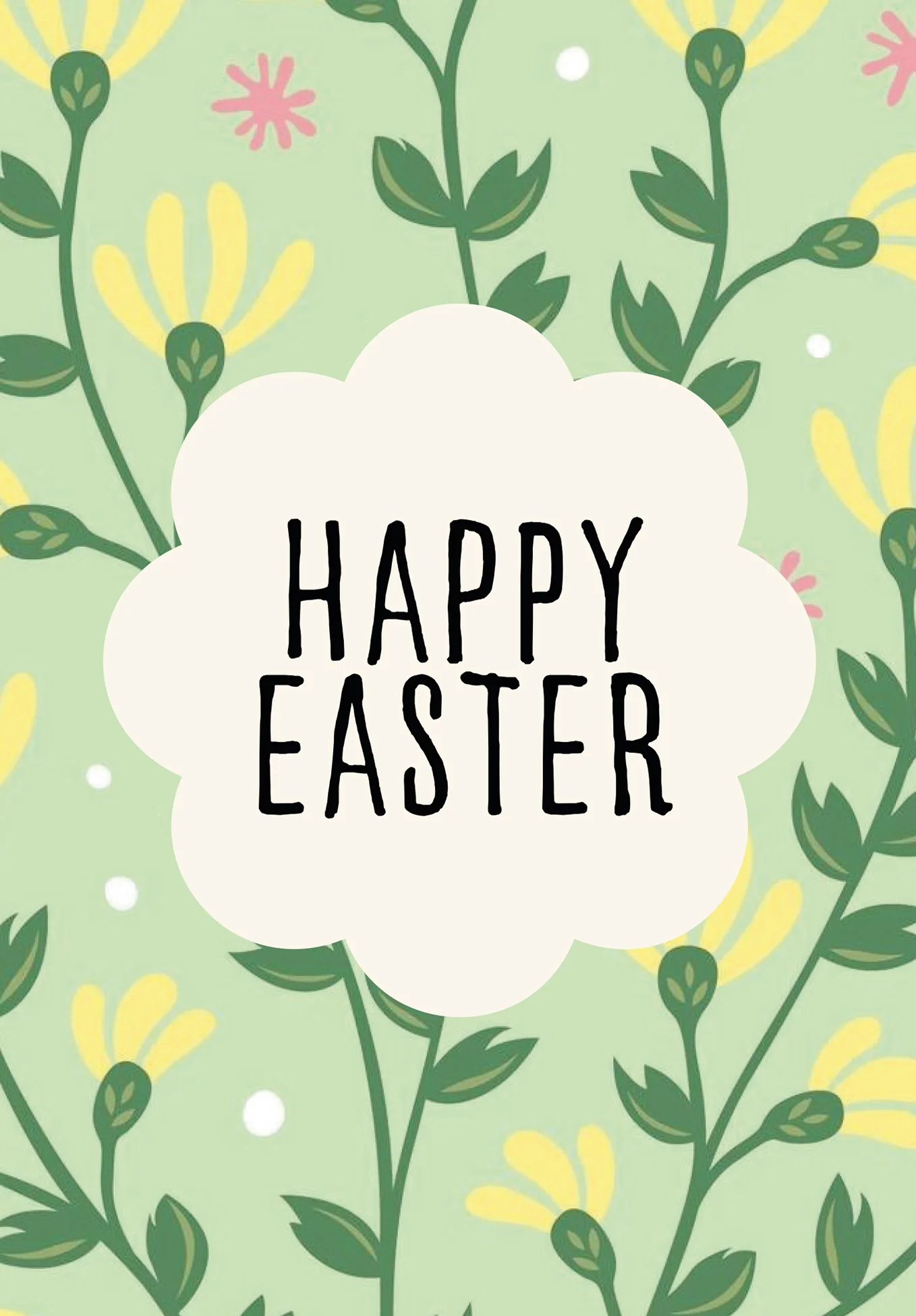 Happy Easter - Floral pattern green PDF - Image 2