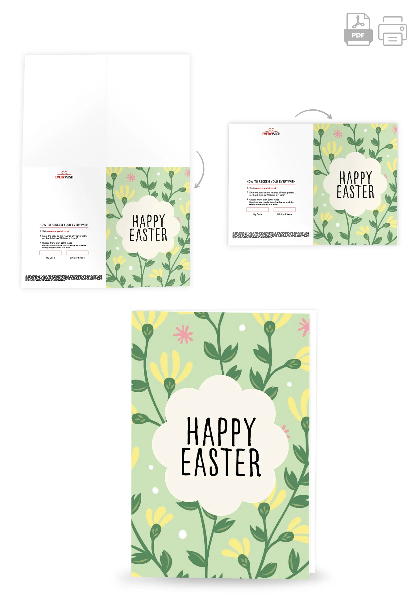 Happy Easter - Floral pattern green PDF - Image 4