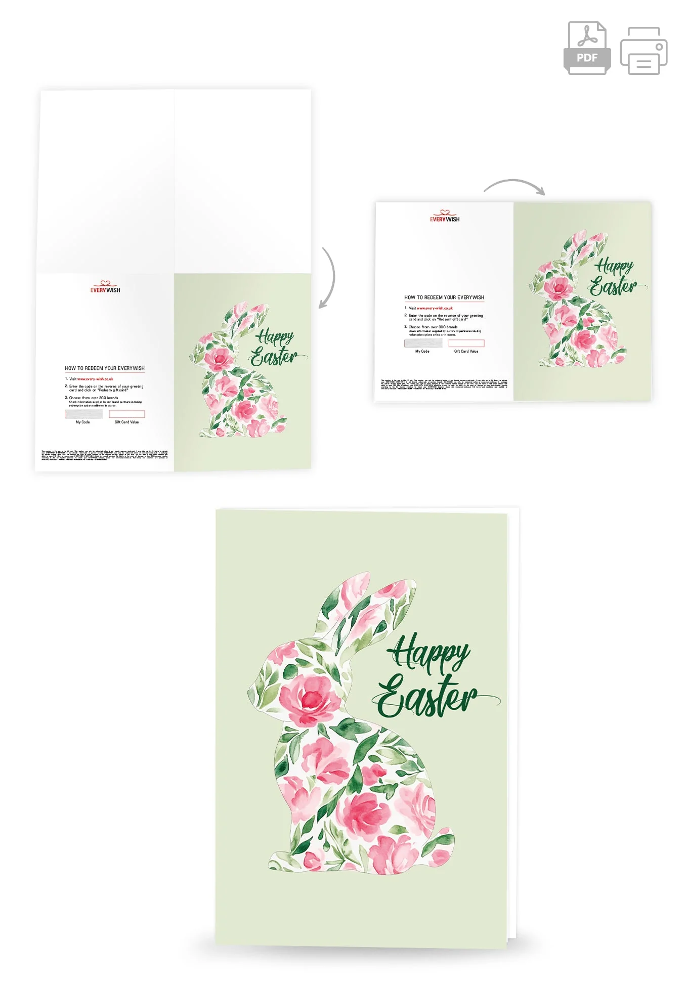 Happy Easter - Flower Bunny PDF - Image 4