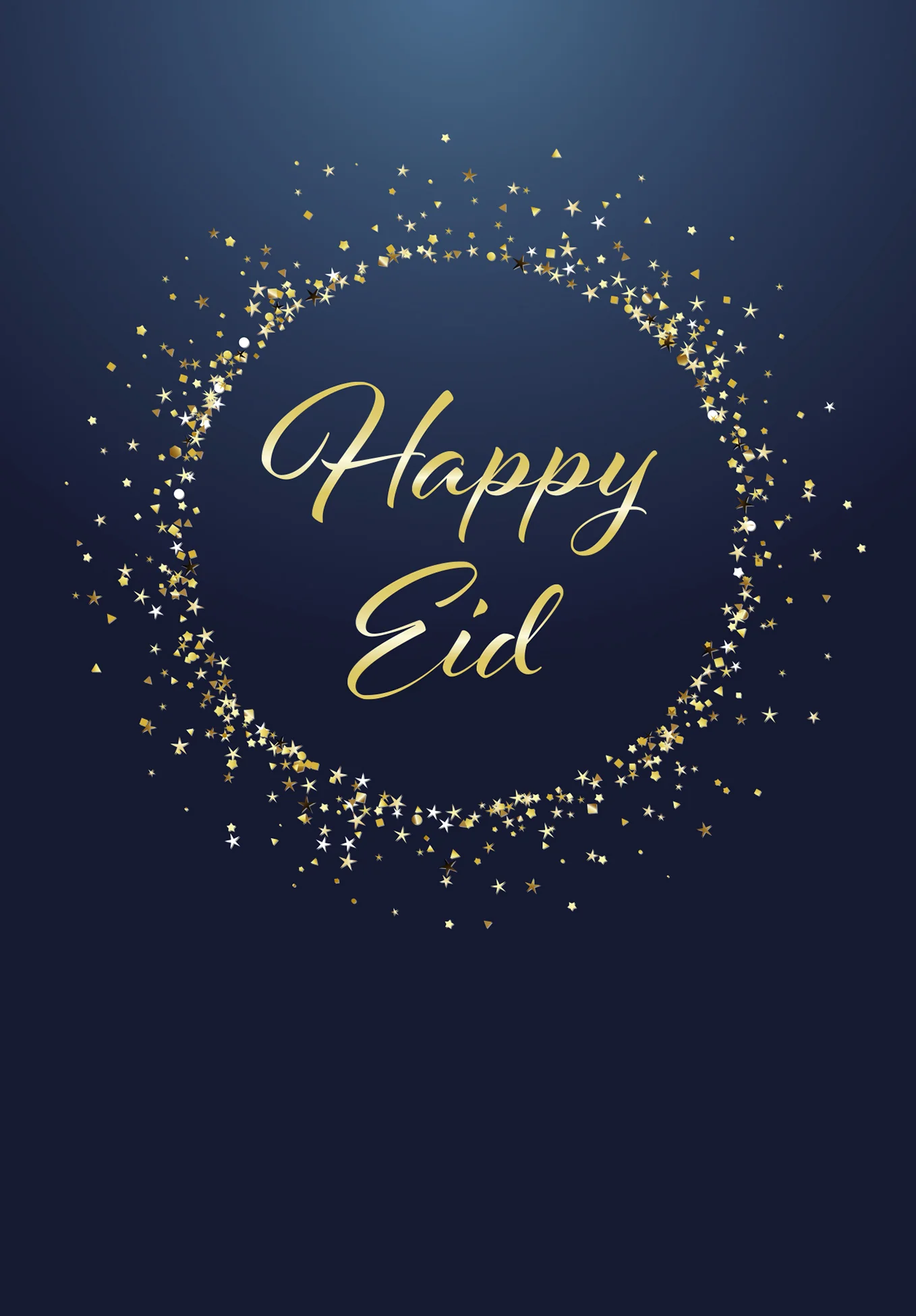 Happy Eid - Bleu or - Image 2