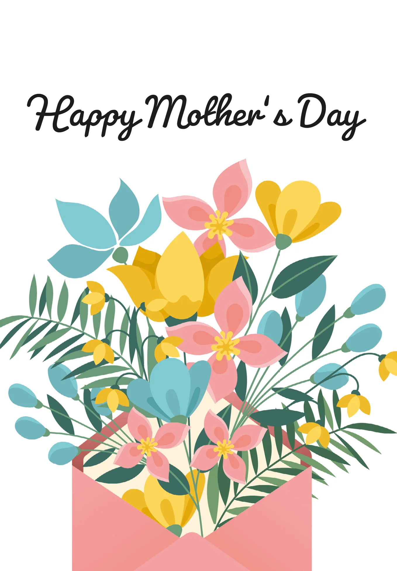 Happy Mother's Day - Flowers in an envelope - Image 2