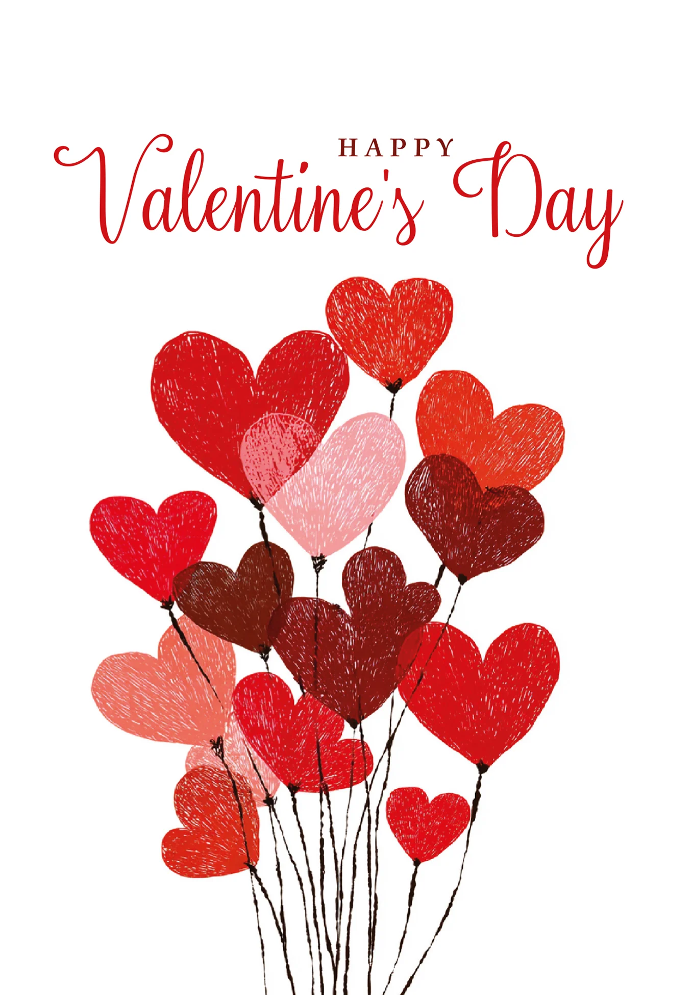 Happy Valentines Day - Heart Balloons - Image 2