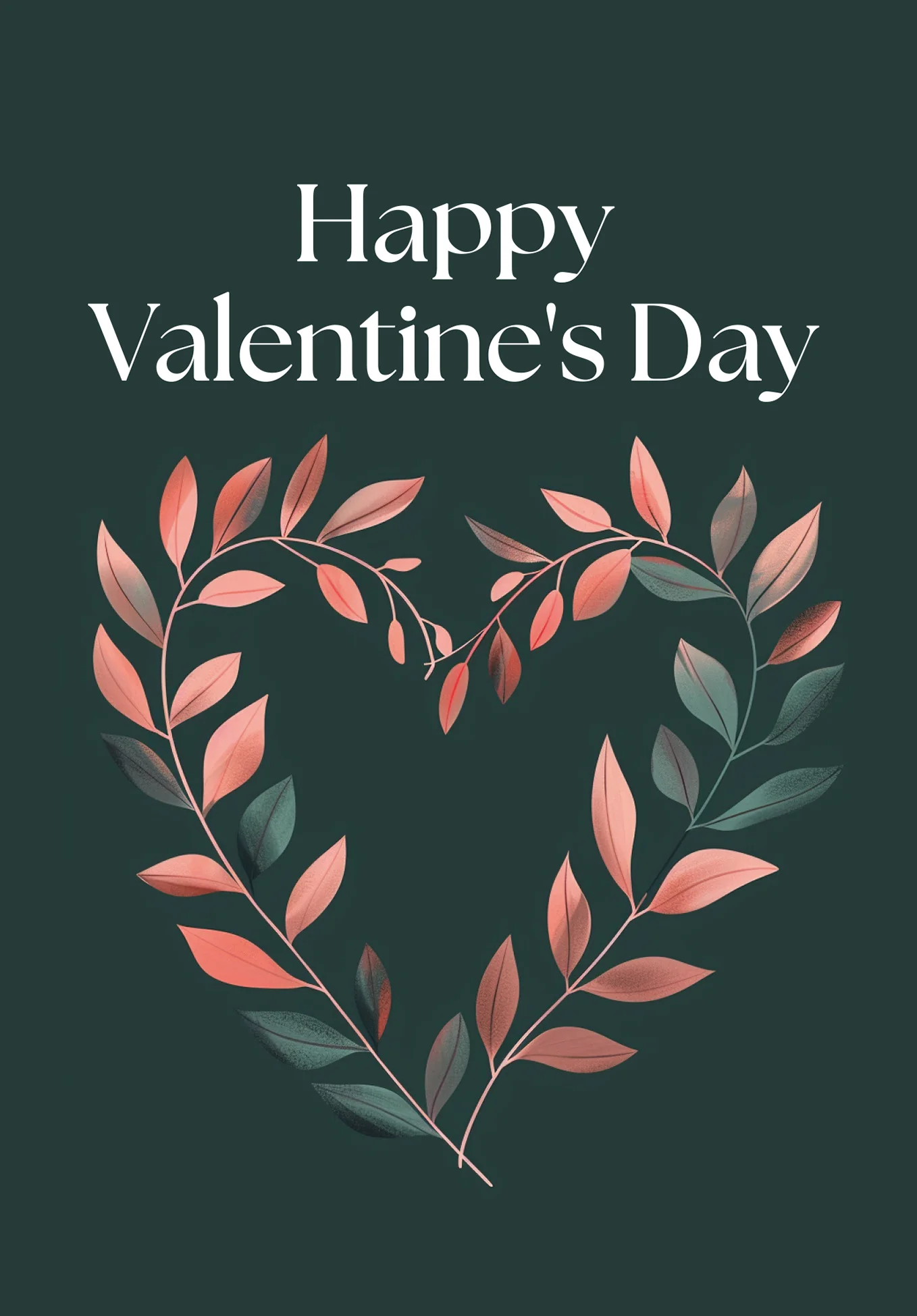 Happy Valentines Day - Heart Darkgreen - Image 2