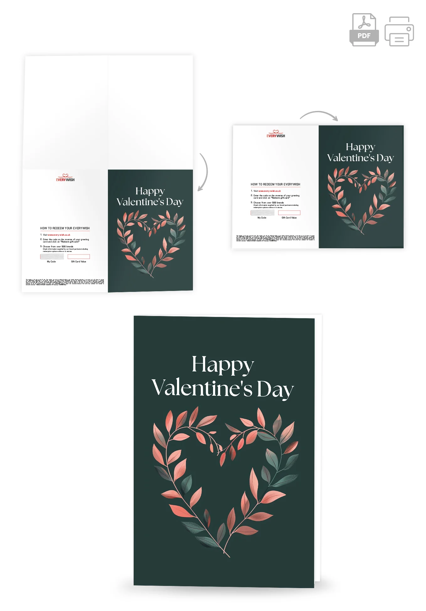 Happy Valentines Day - Heart Darkgreen - Image 4