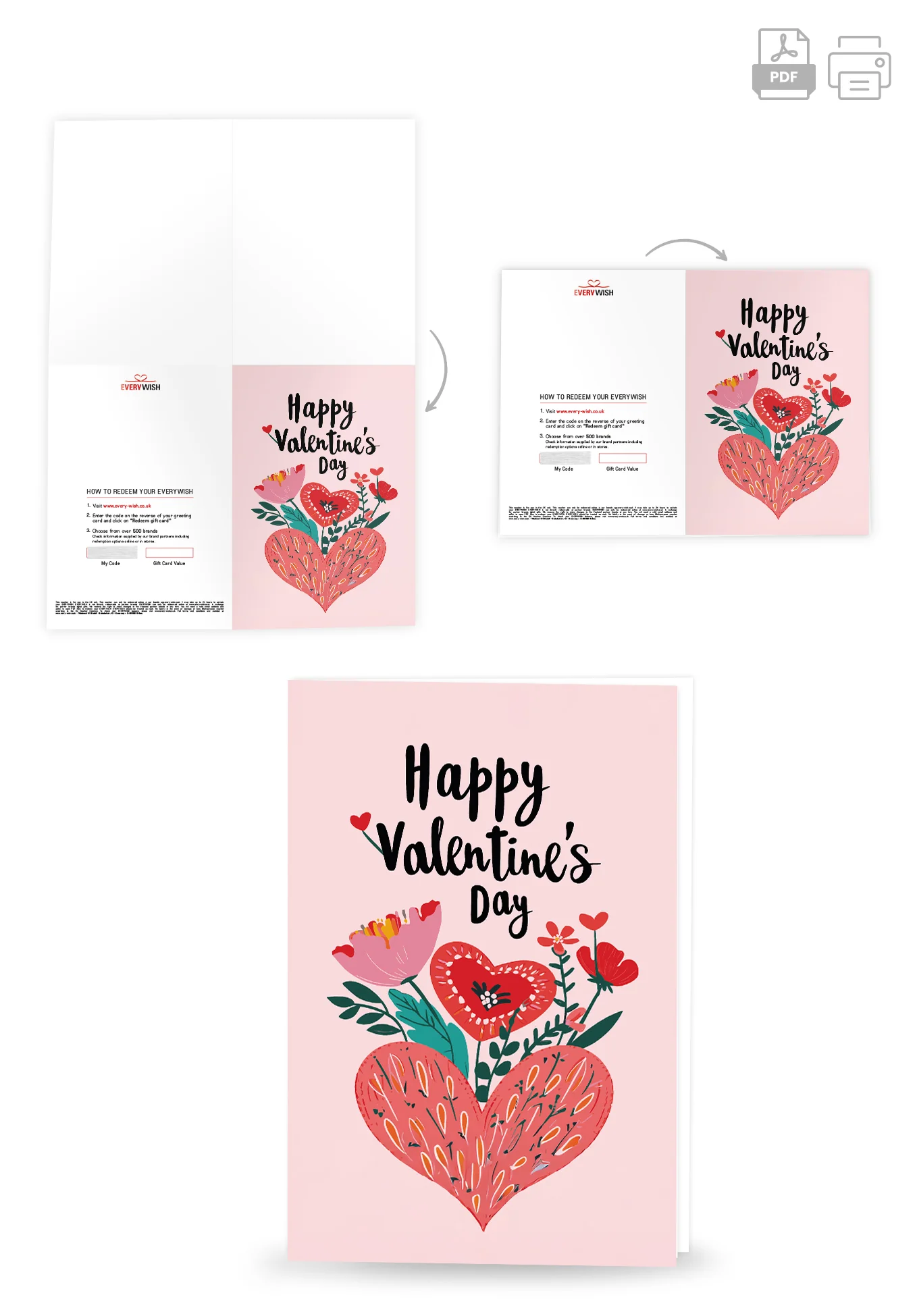 Happy Valentines Day - Hearts and Flowers - Image 4