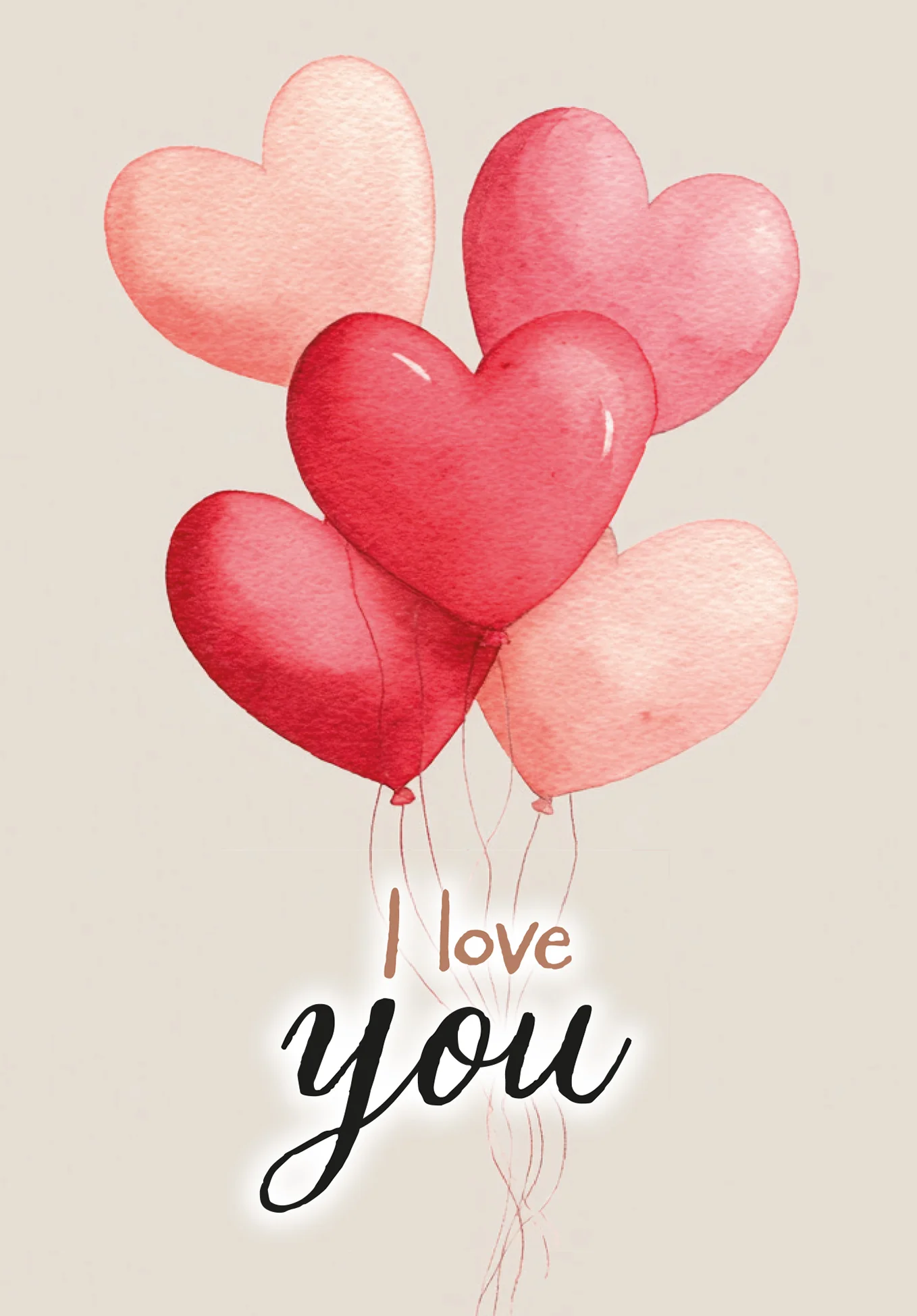 I love you - Heart Balloons - Image 2