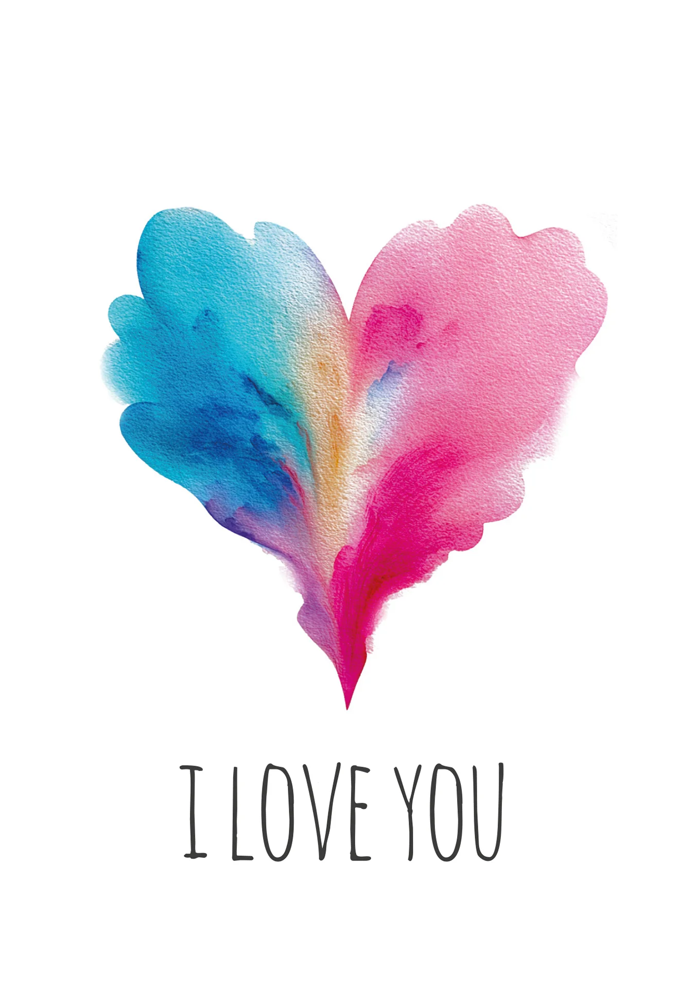 I love you - Heart Blue-Pink PDF - Image 2