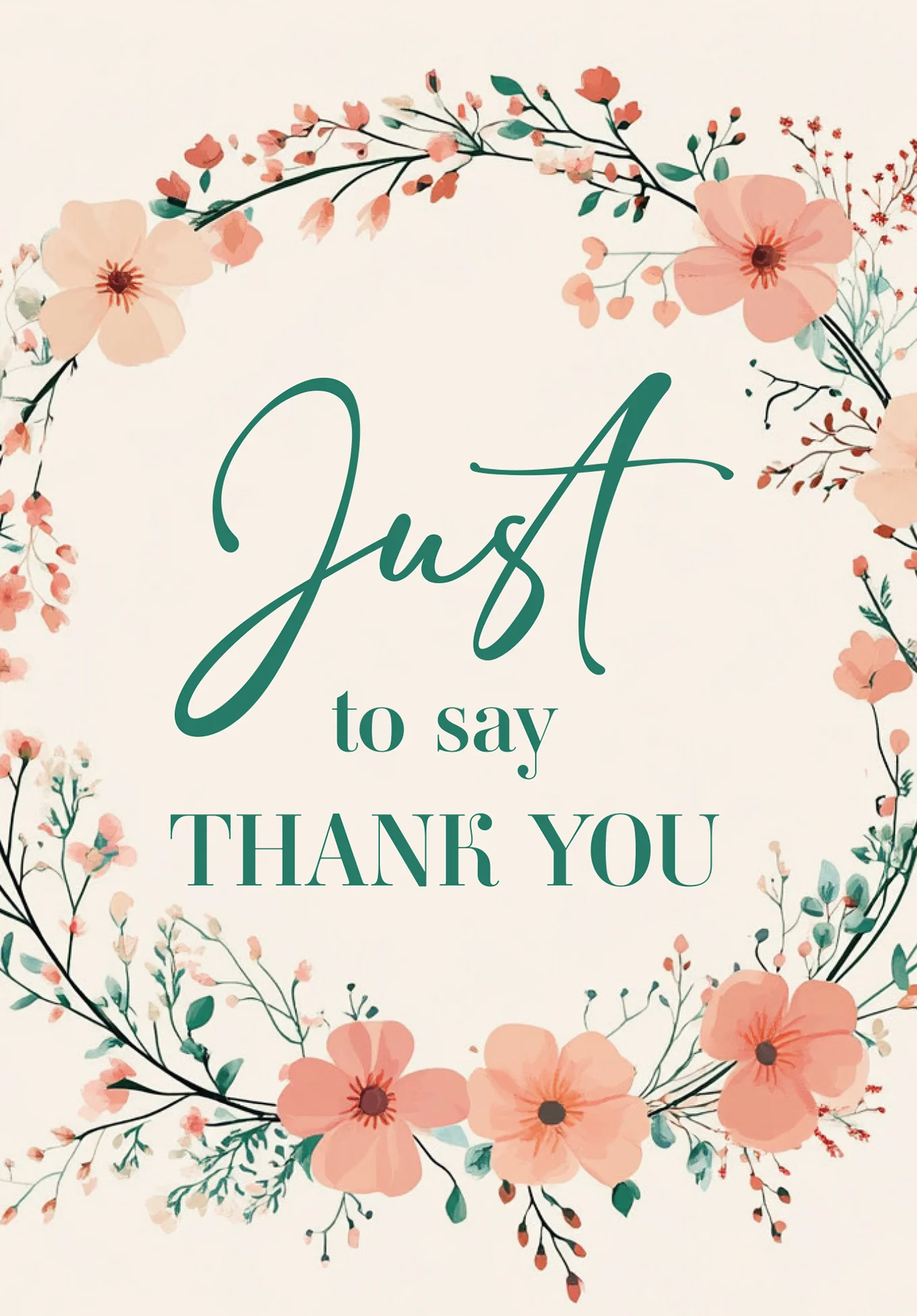 Just Thank you - Flower Wreath - Image 2