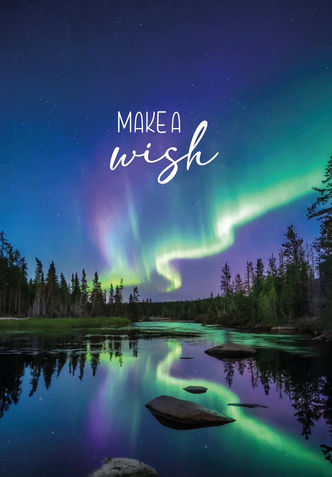 Make a wish - Northern Lights Forest - Image 2