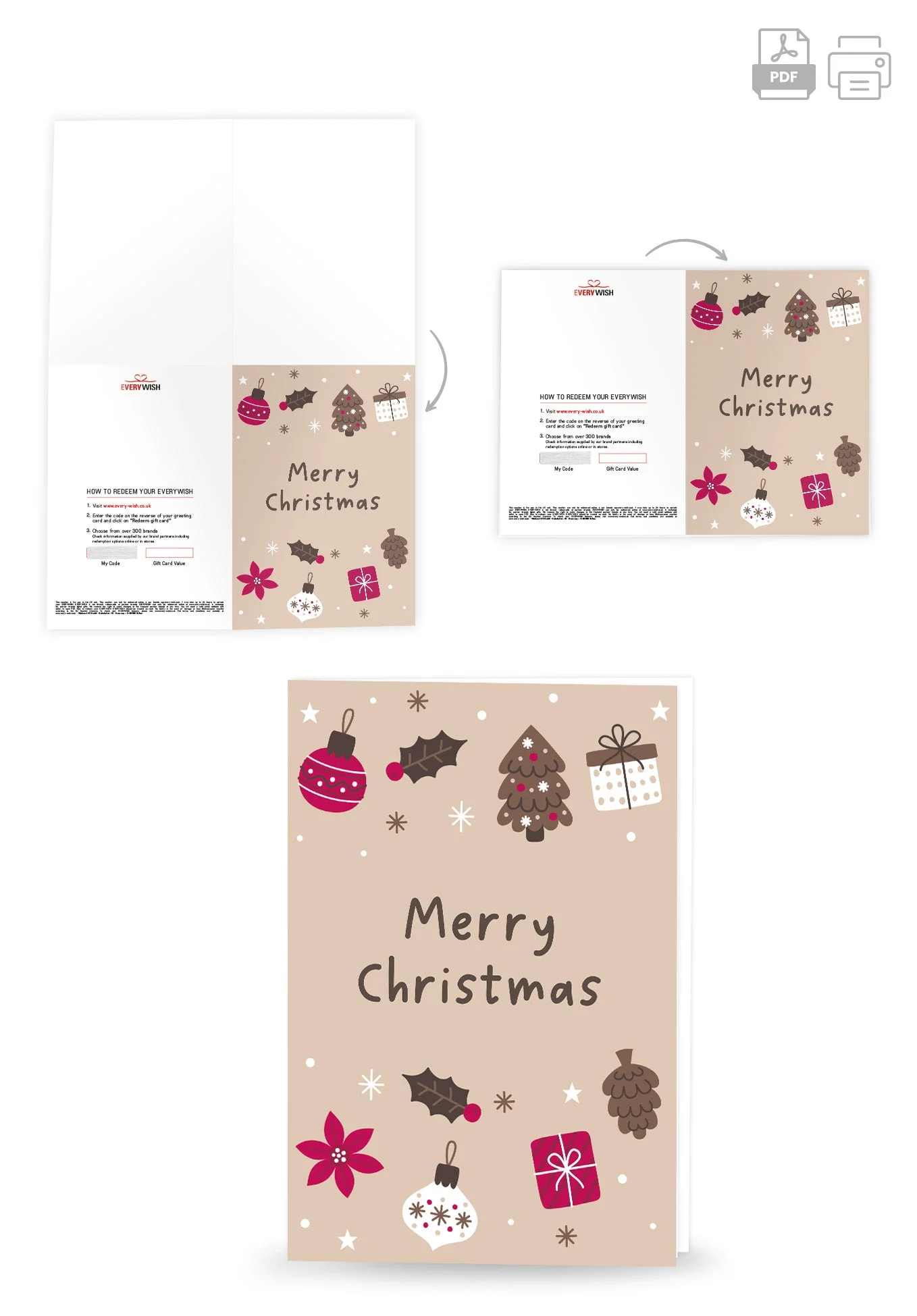 Merry Christmas - Ornaments Beige PDF - Image 4