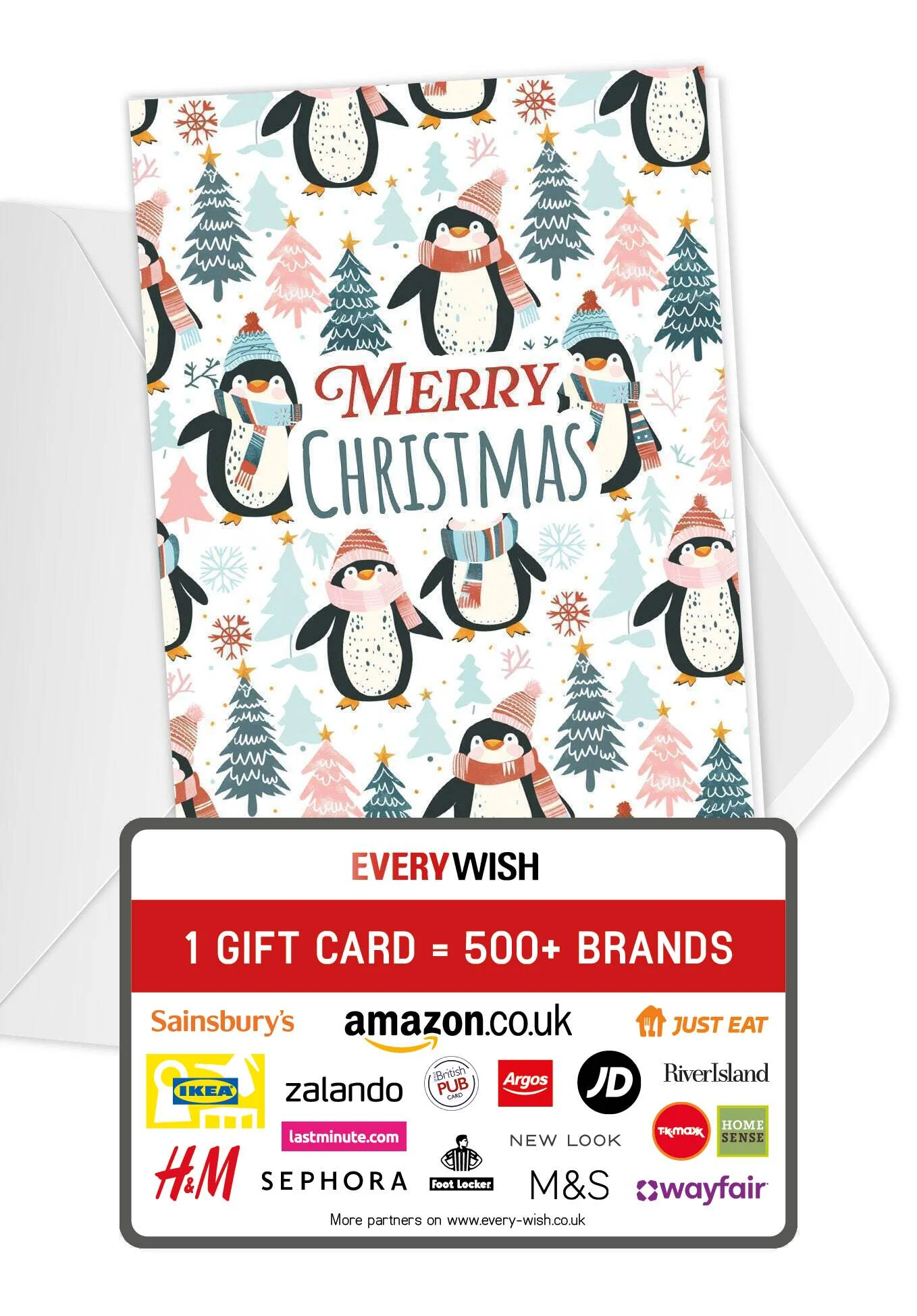 Merry Christmas - Penguins Trees PDF