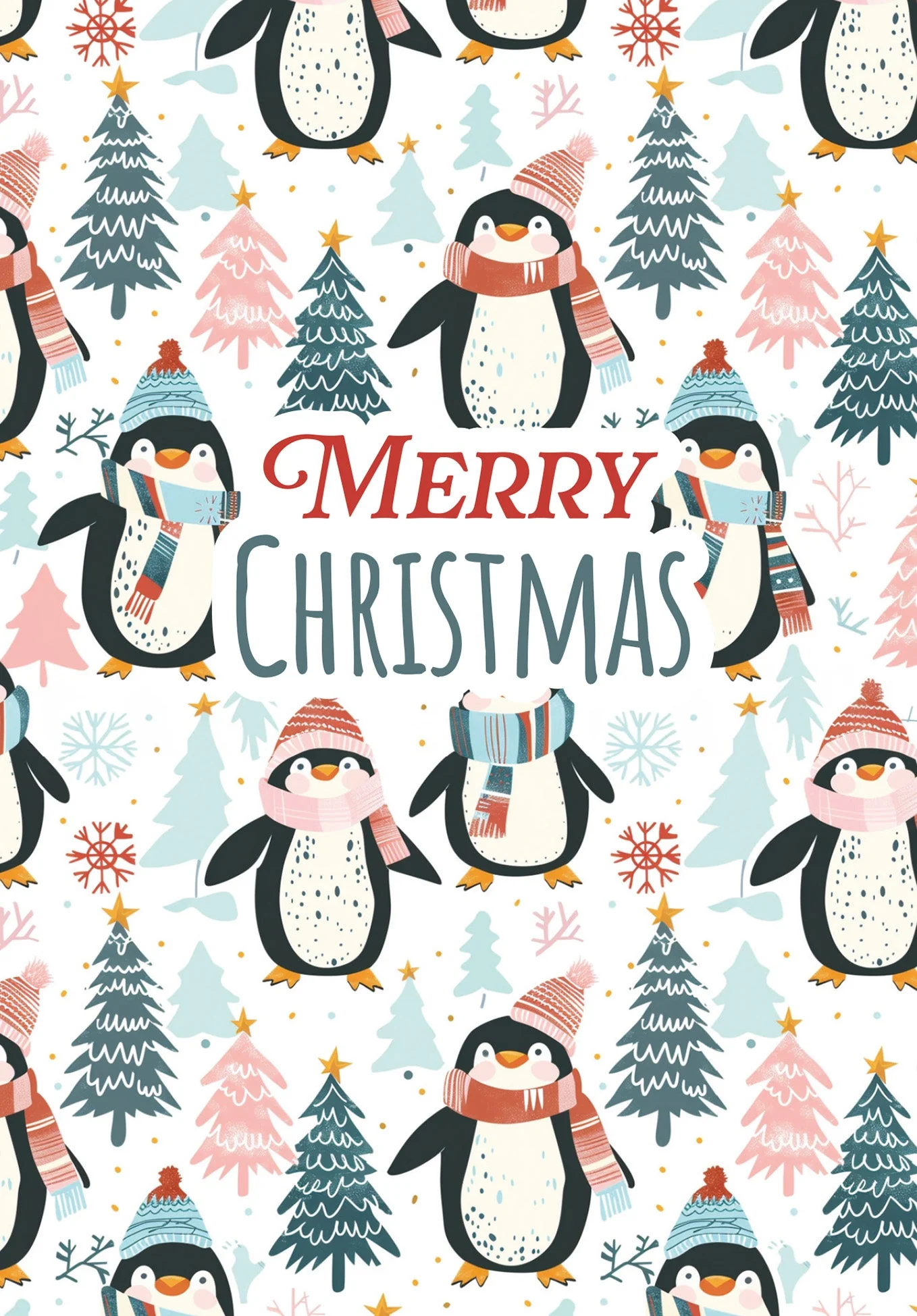Merry Christmas - Penguins Trees PDF - Image 2