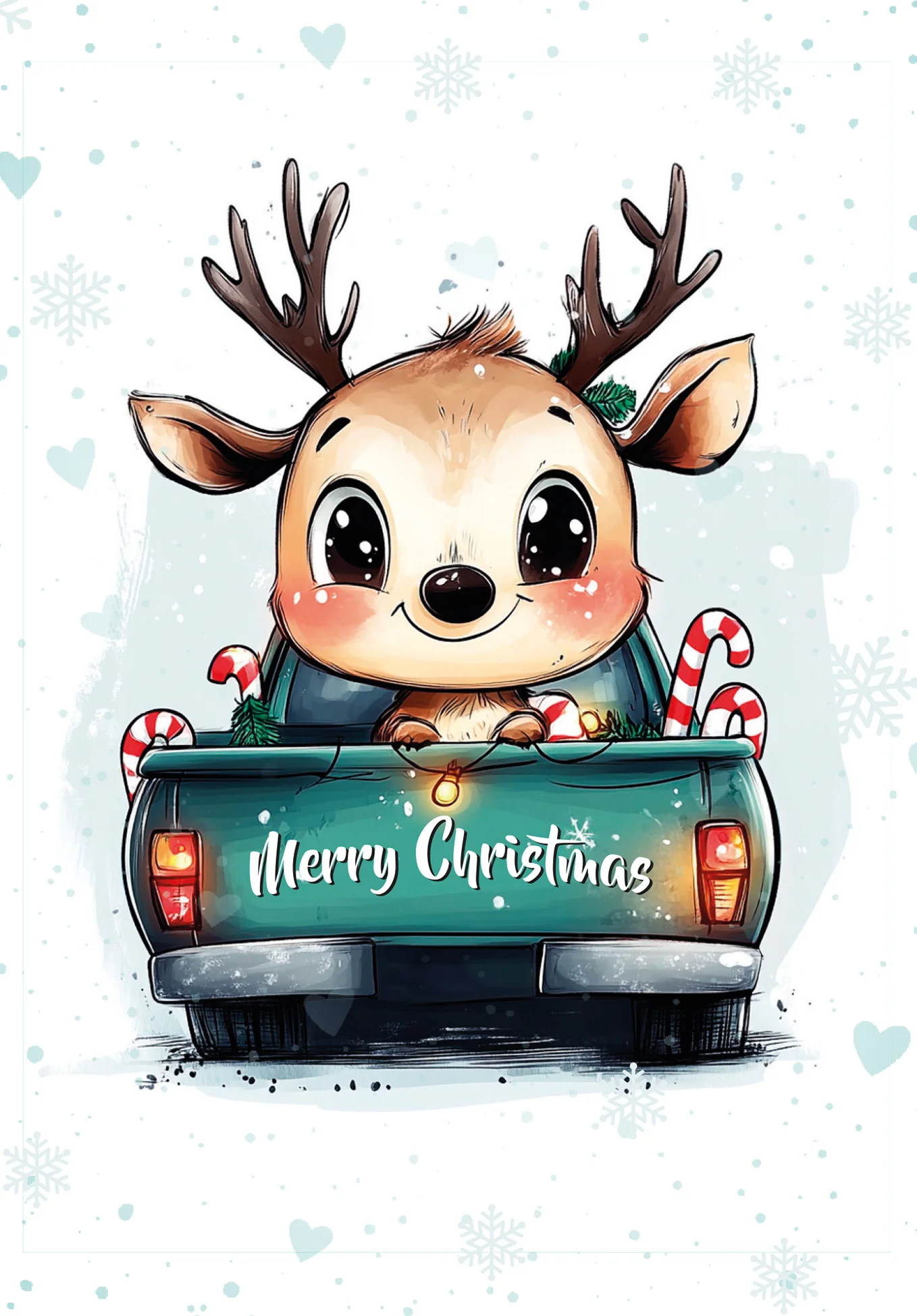 Merry Christmas - Reindeer Truck - Image 2