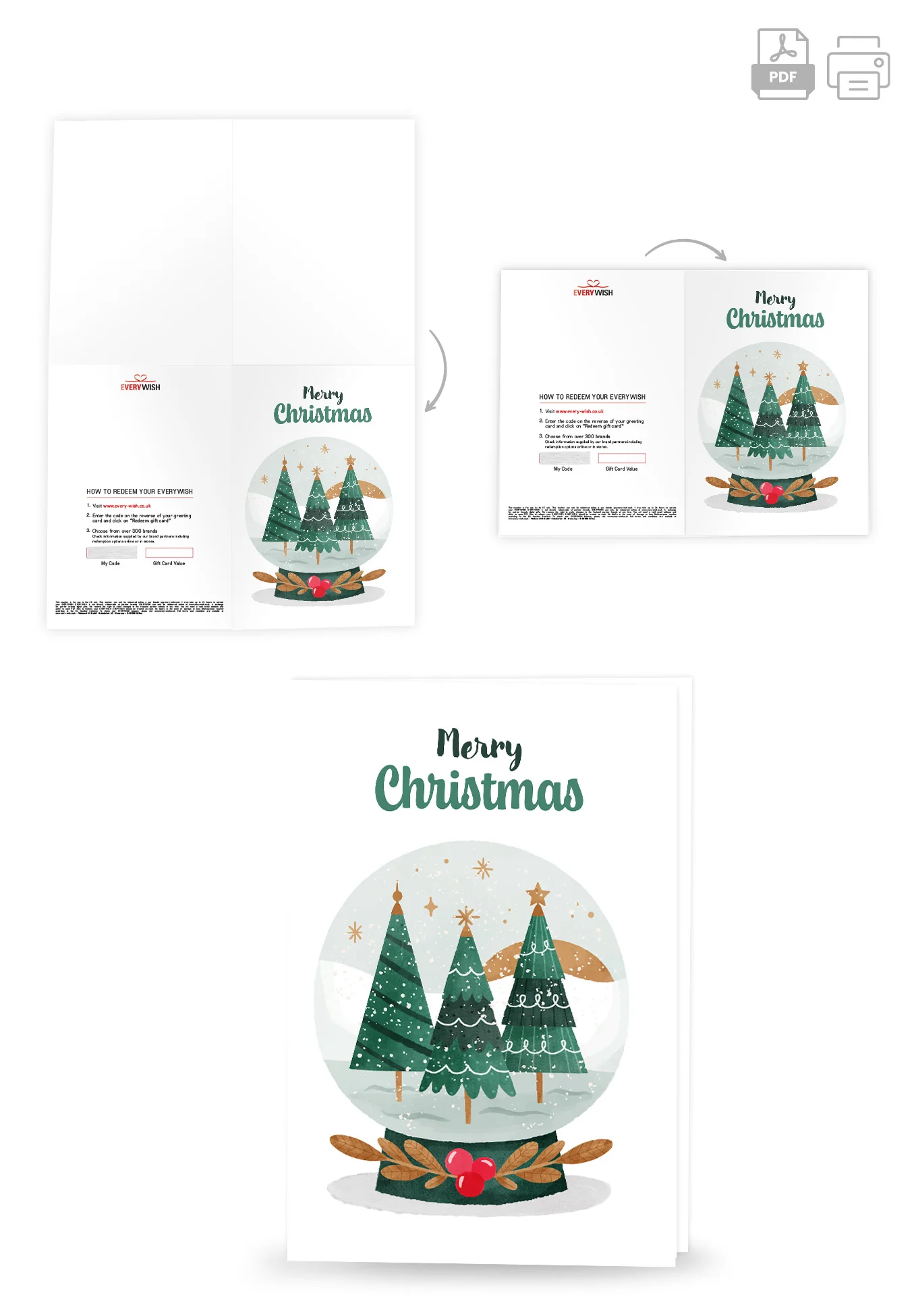Merry Christmas - Snow Globe Trees - Image 4