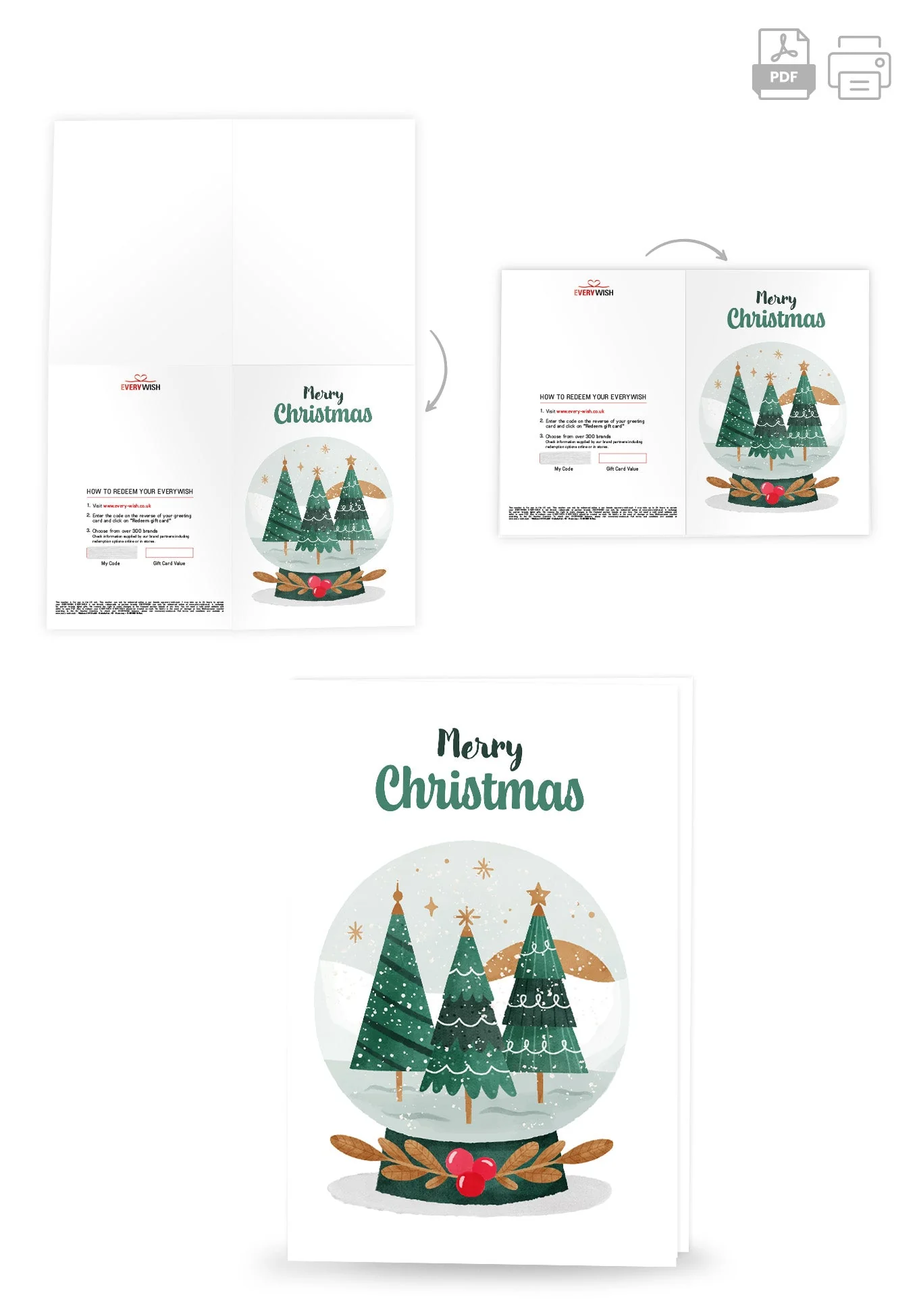 Merry Christmas - Snow Globe Trees PDF - Image 4