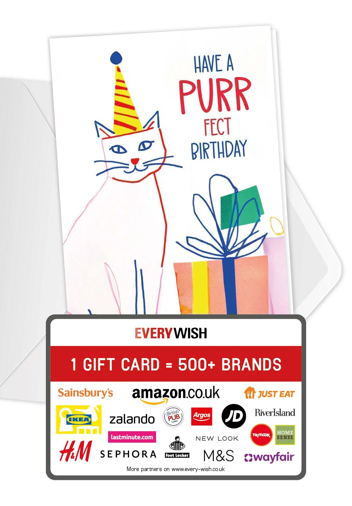 Purrfect Birthday - Cat White