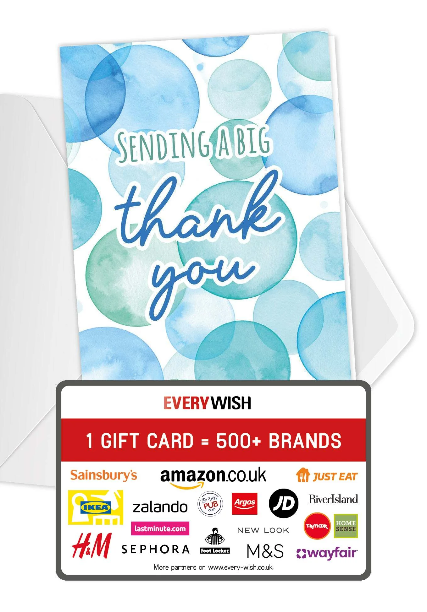 Sending Thank you - Blue Bubbles
