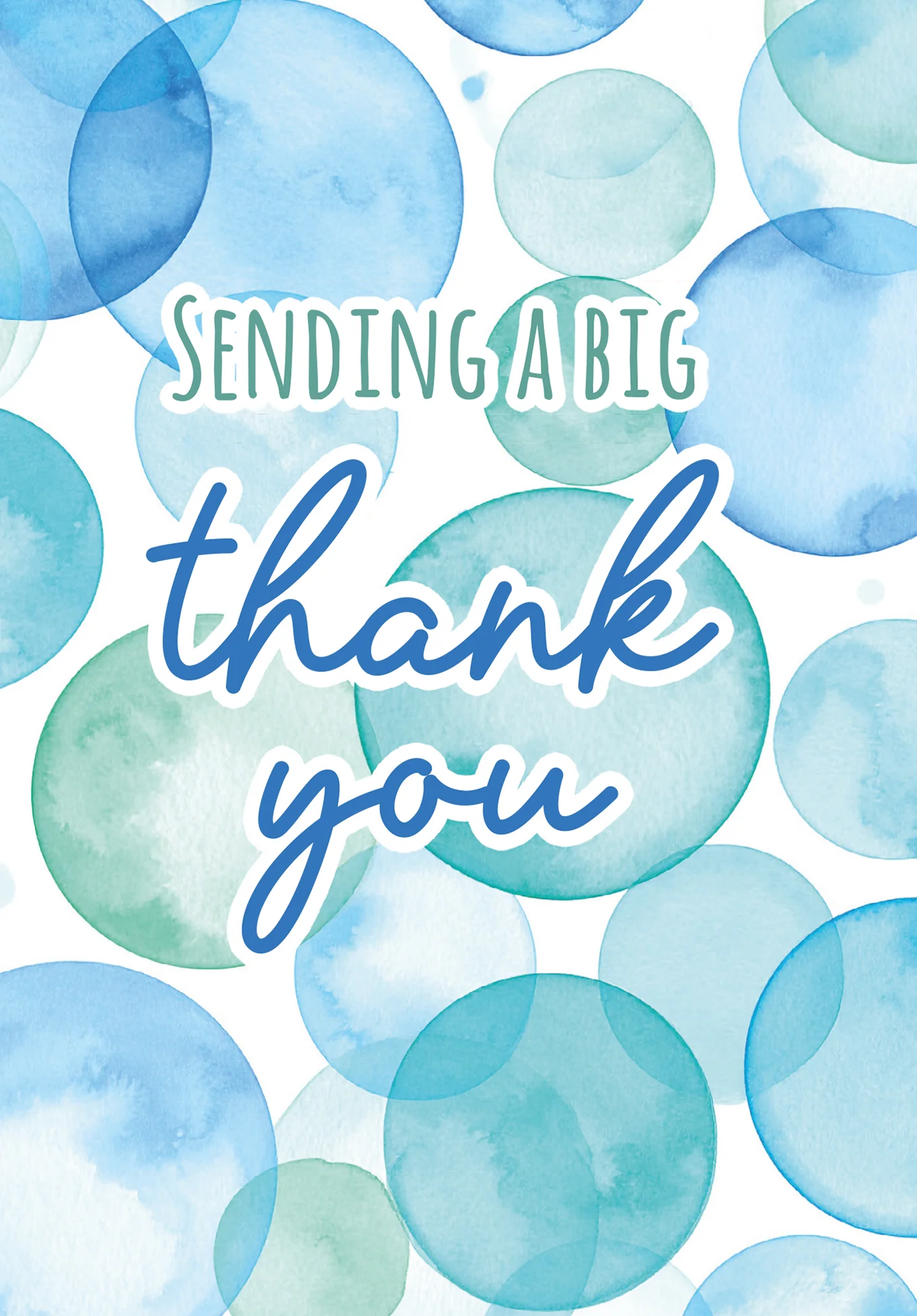 Sending Thank you - Blue Bubbles - Image 2