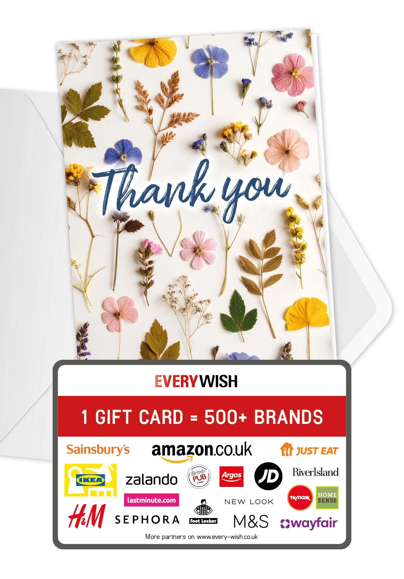 Thank you - Colourful dried flowers