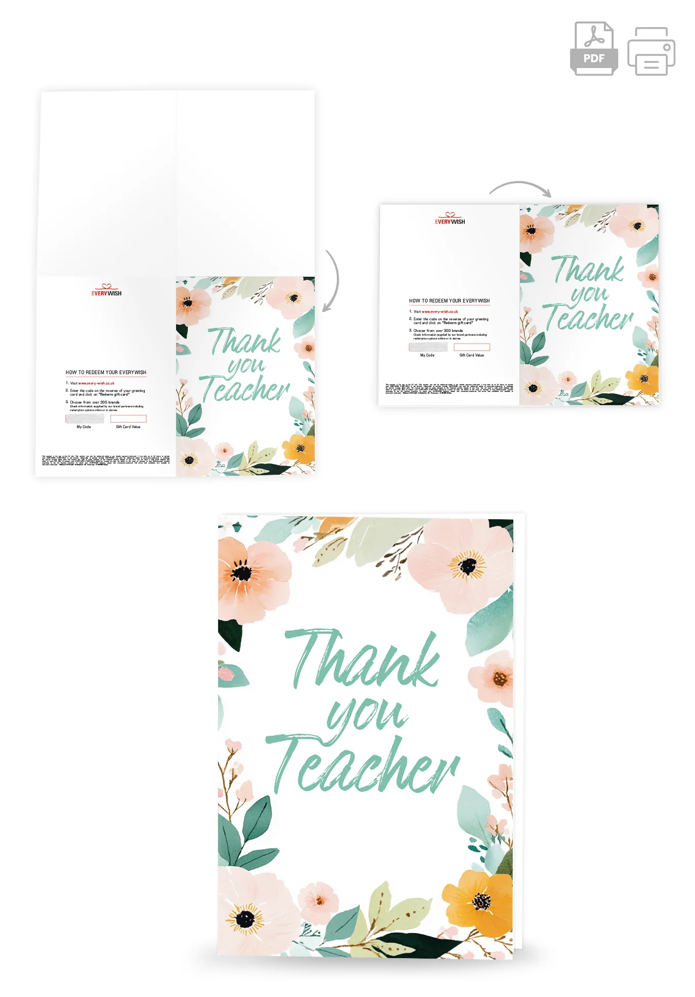 Thank you Teacher - Flower Wreath - Image 4