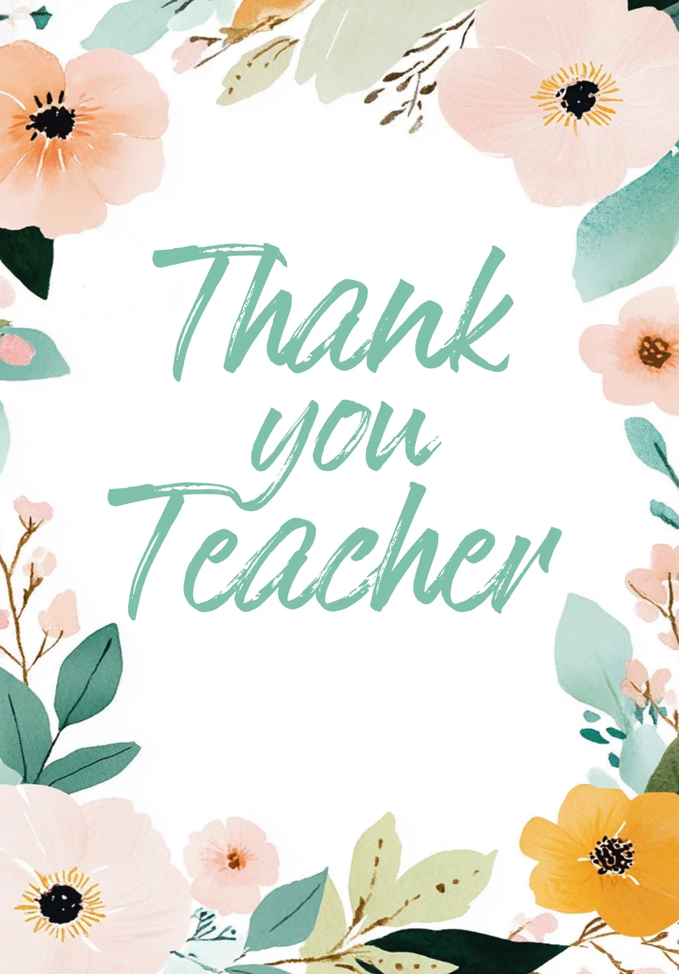 Thank you Teacher - Flower Wreath PDF - Image 2