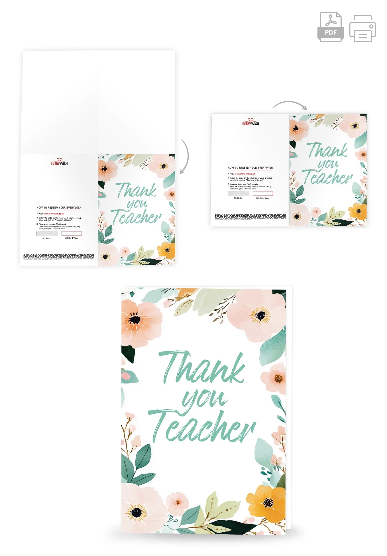 Thank you Teacher - Flower Wreath PDF - Image 4